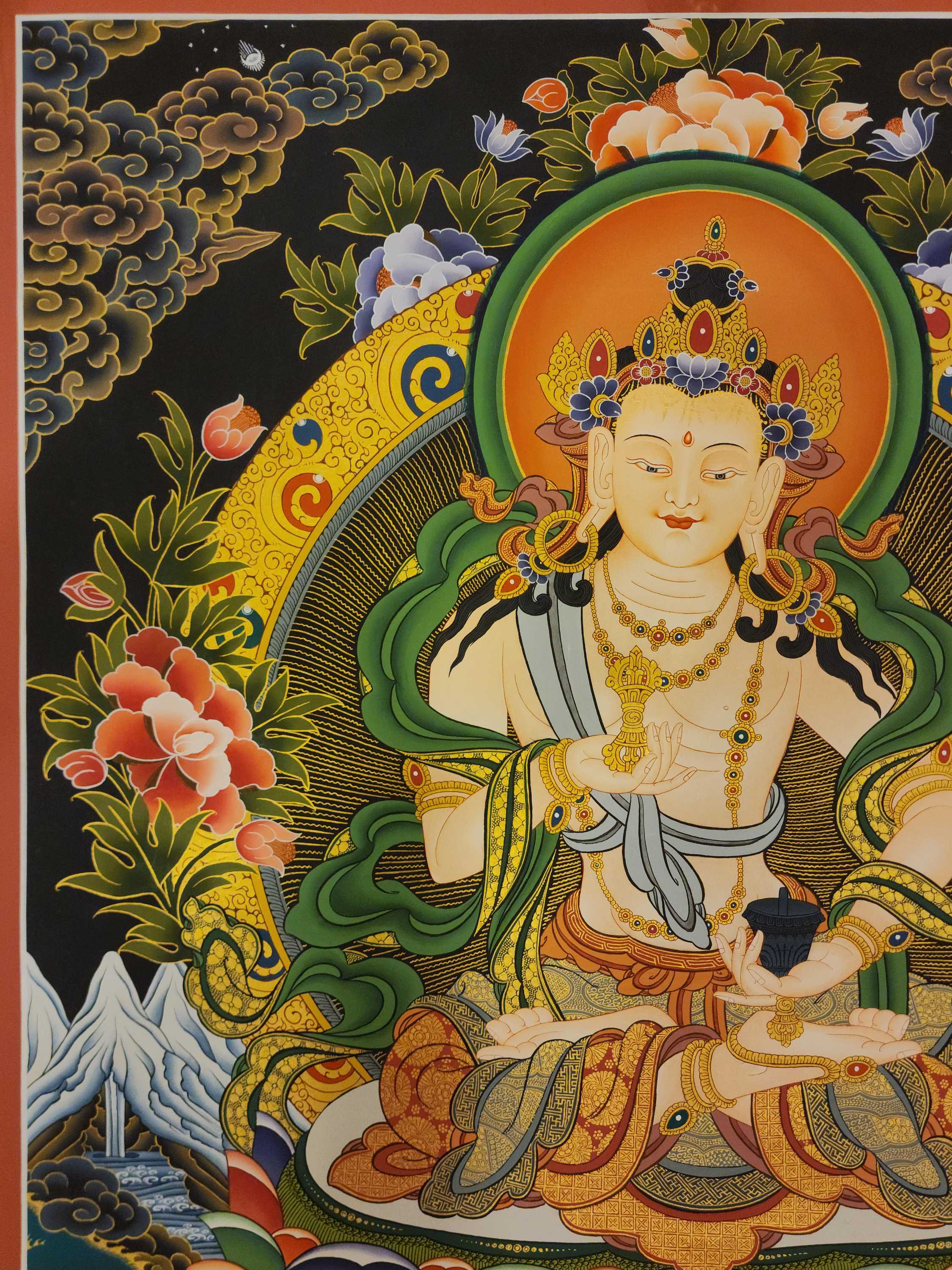 Vajrasattva Thangka, A Buddhist Traditional Painting, <span Style=