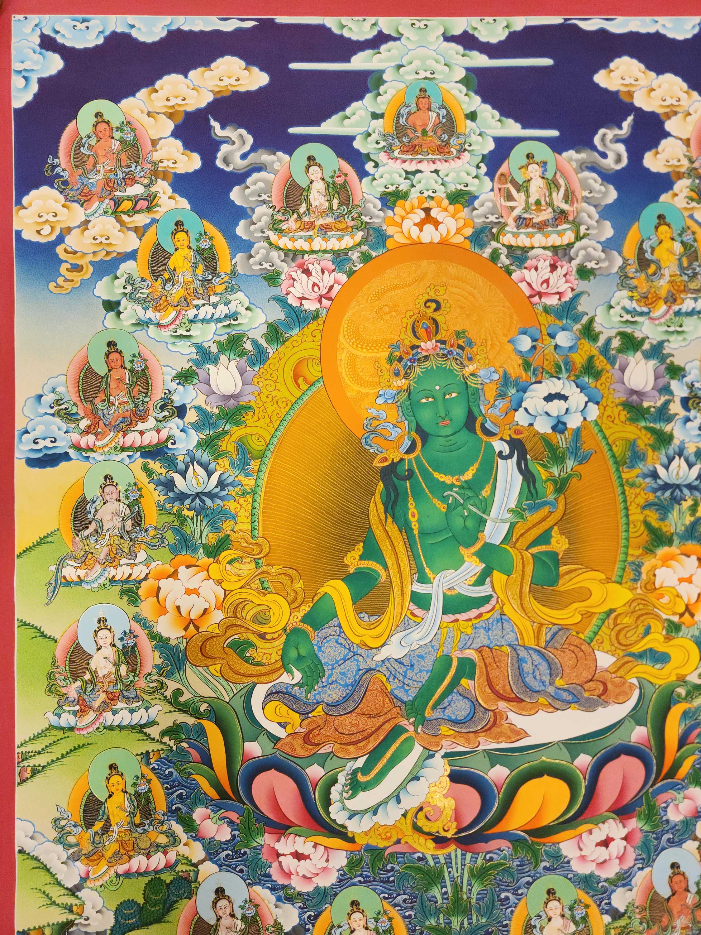 21 Tara Thangka, Buddhist Traditional Painting, <span Style=