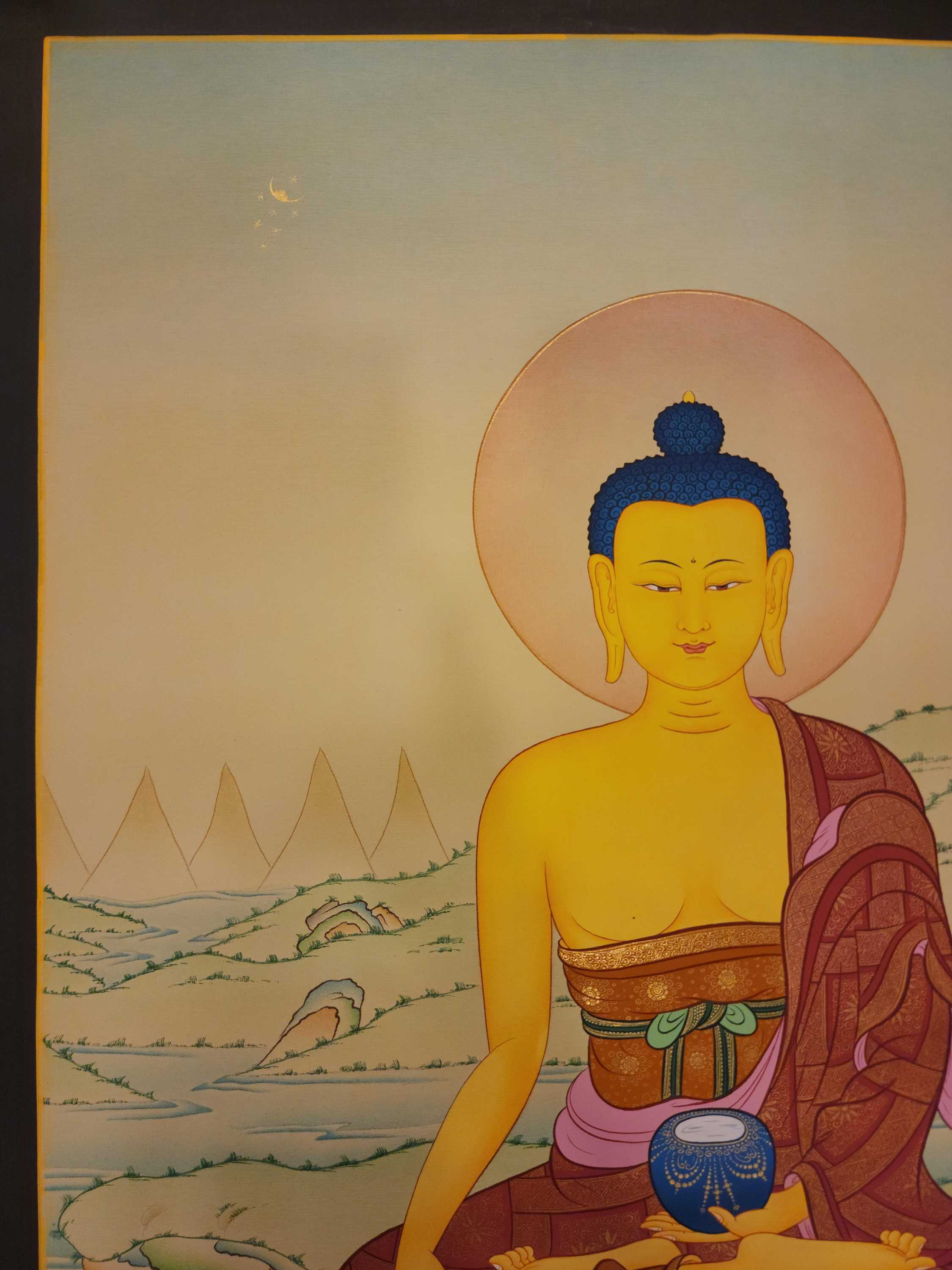 Shakyamuni Buddha Thangka, Buddhist Traditional Painting, <span Style=