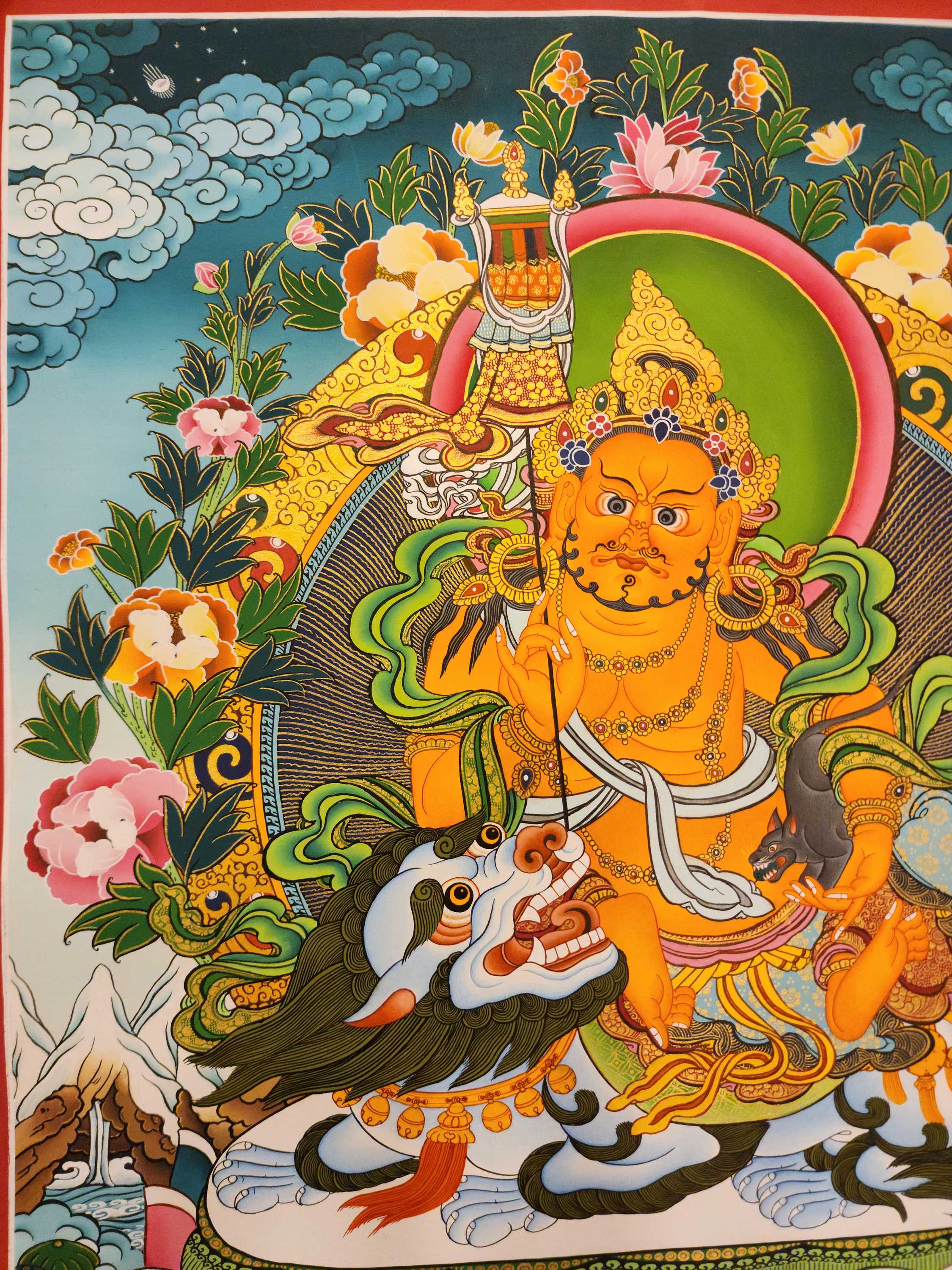Jambhala Namtose Thangka, Buddhist Traditional Painting, <span Style=