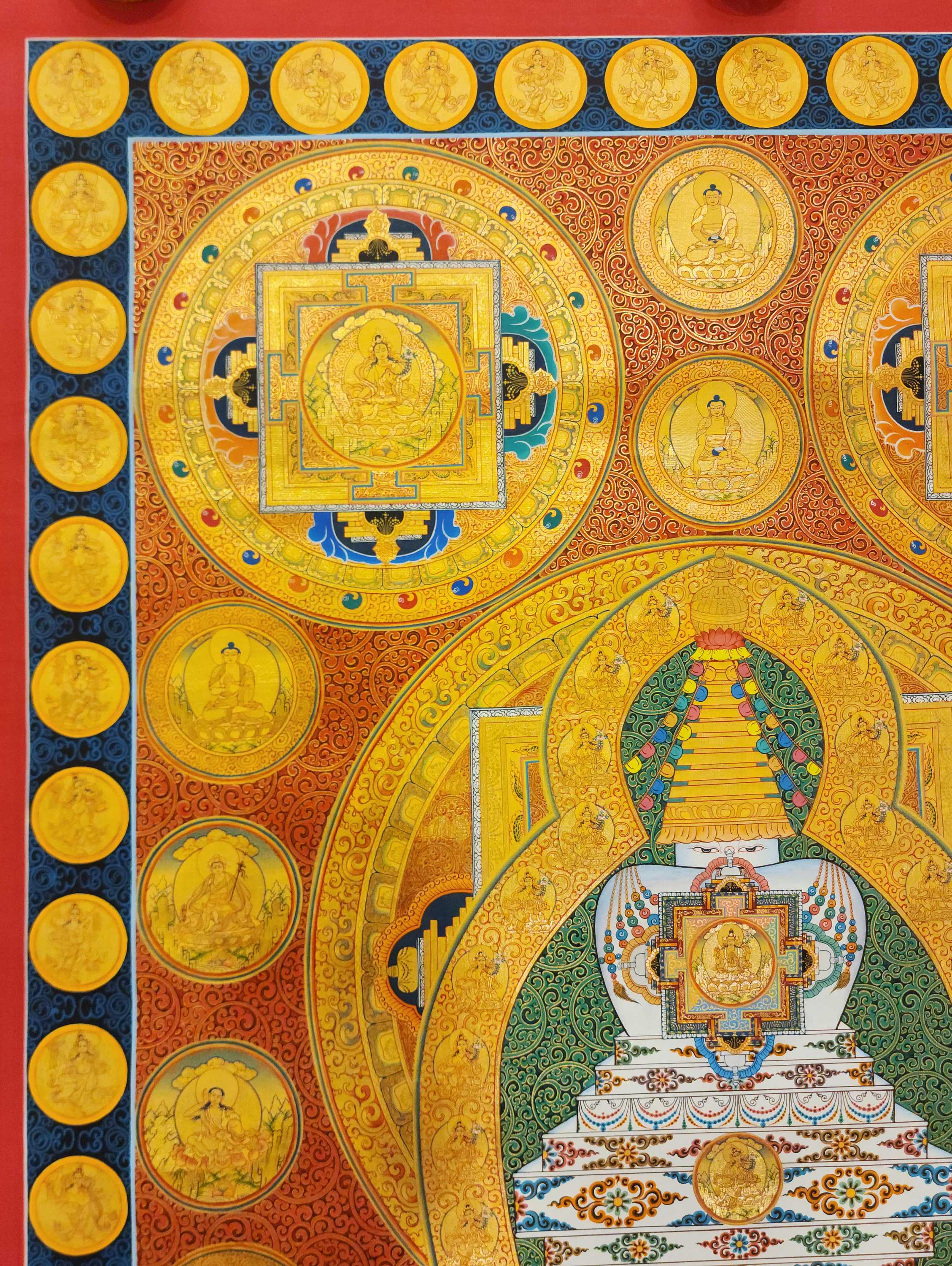 Stupa Thangka, Buddhist Traditional Painting, Tibetan Style, <span Style=