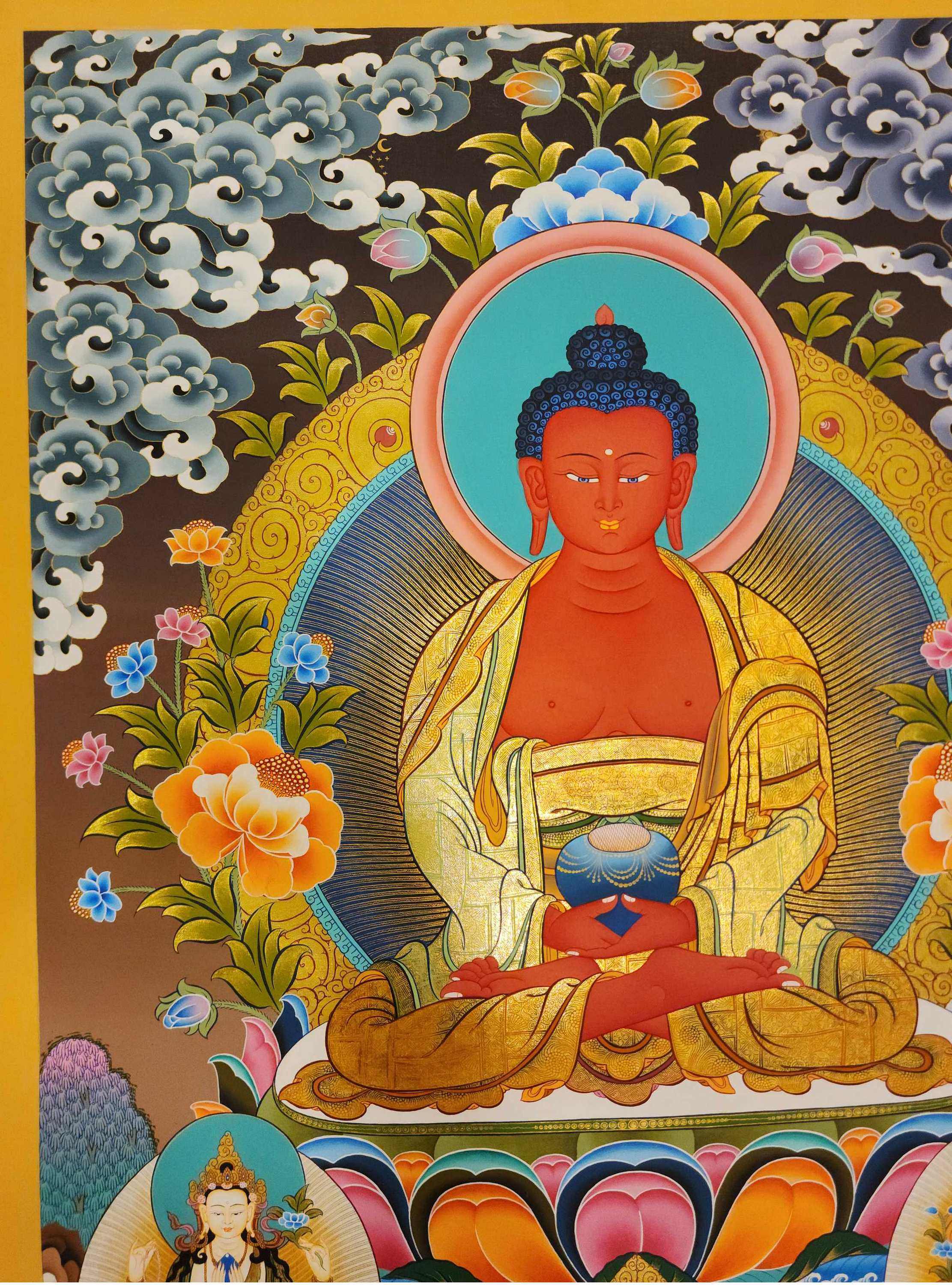 Amitabha Buddha Thangka, <span Style=
