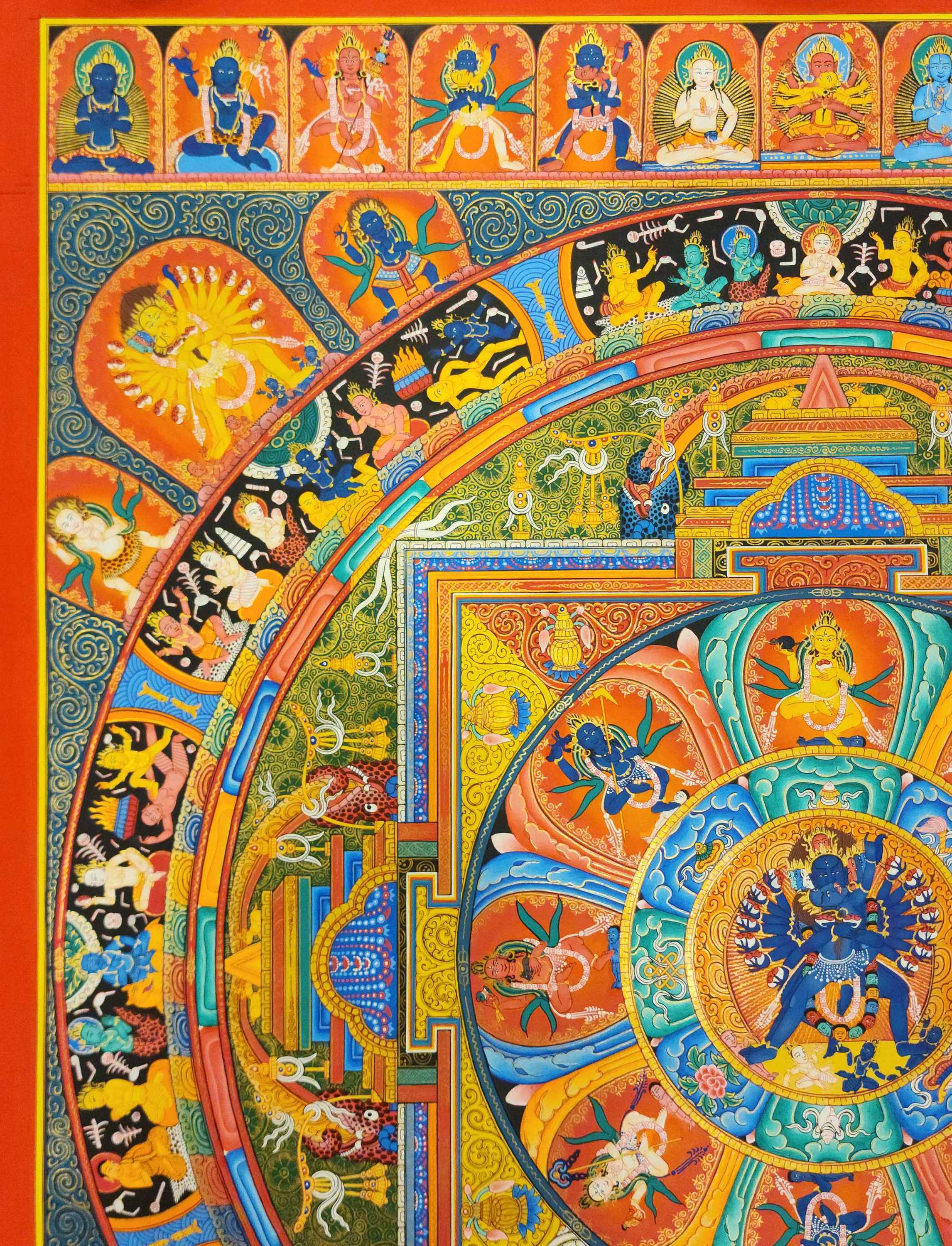 Chakrasambhara Yogini Mandala Thangka, <span Style=