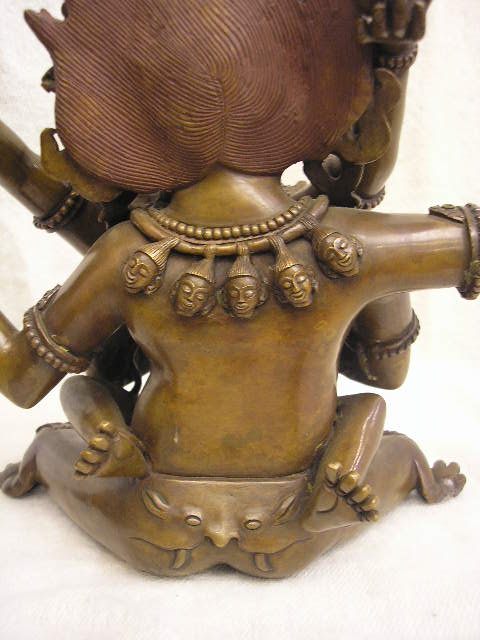Mahakala Four Arms Statue, chocolate Finishing, sold