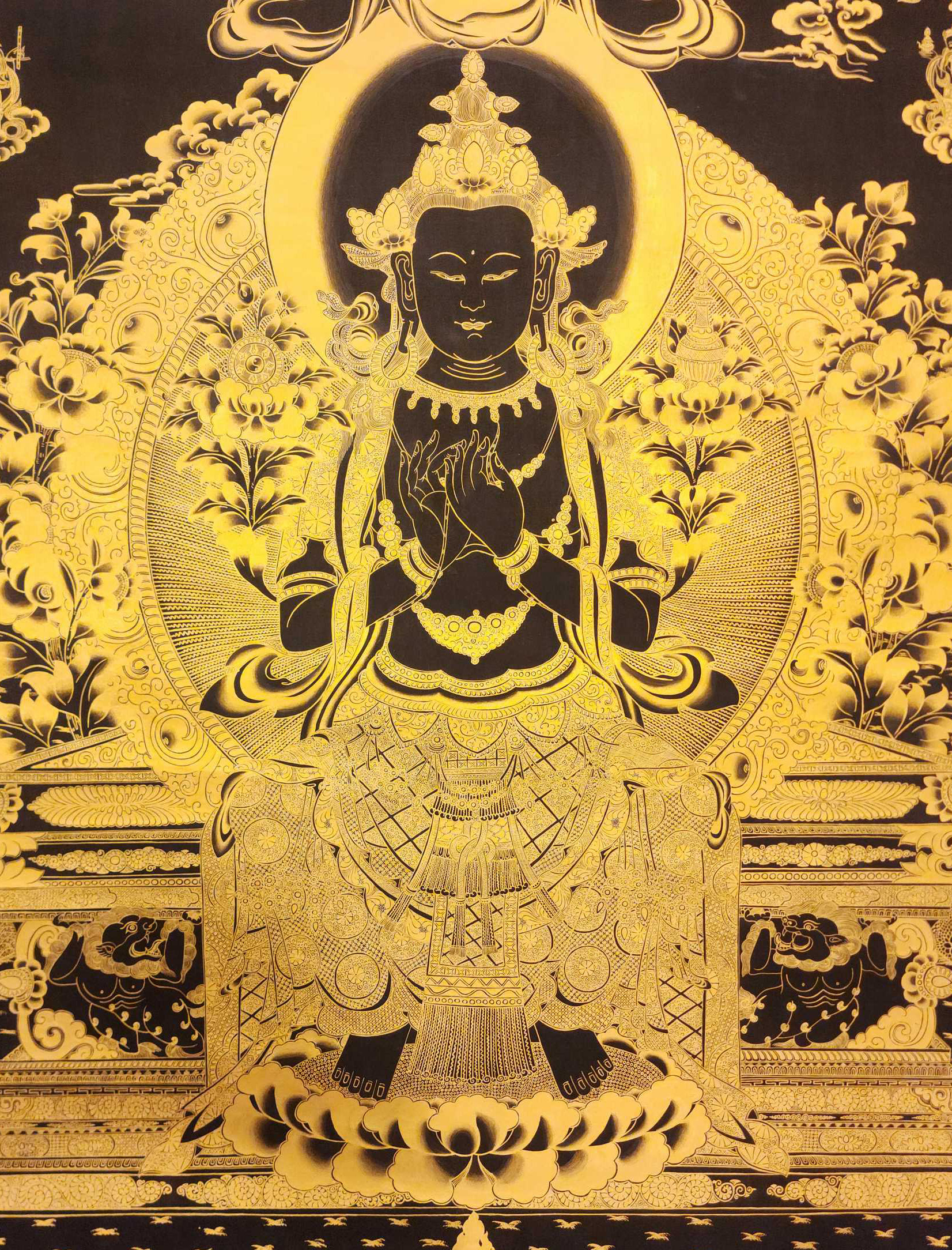 Maitreya Buddha Thangka, <span Style=