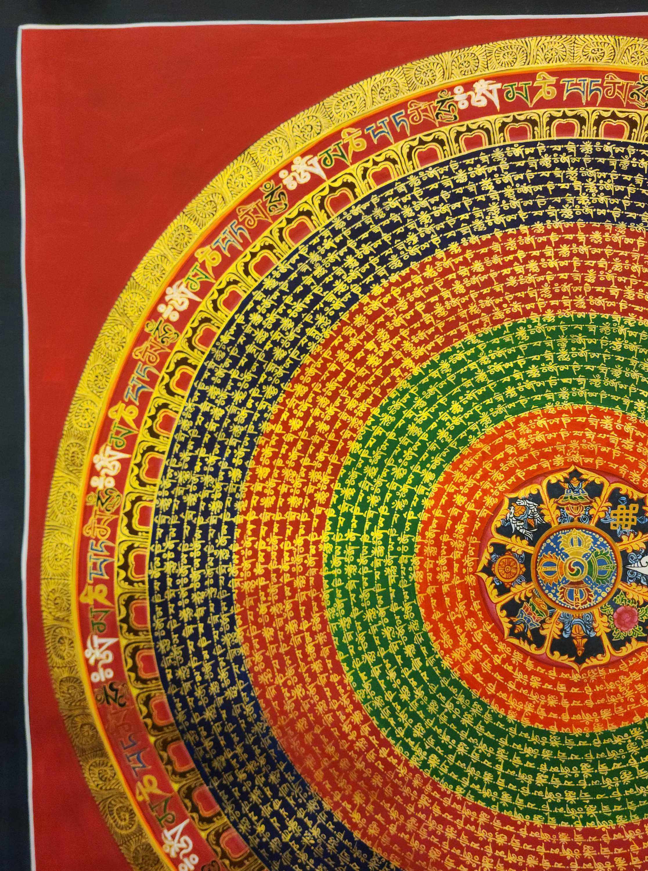 Mantra Mandala Thangka, <span Style=