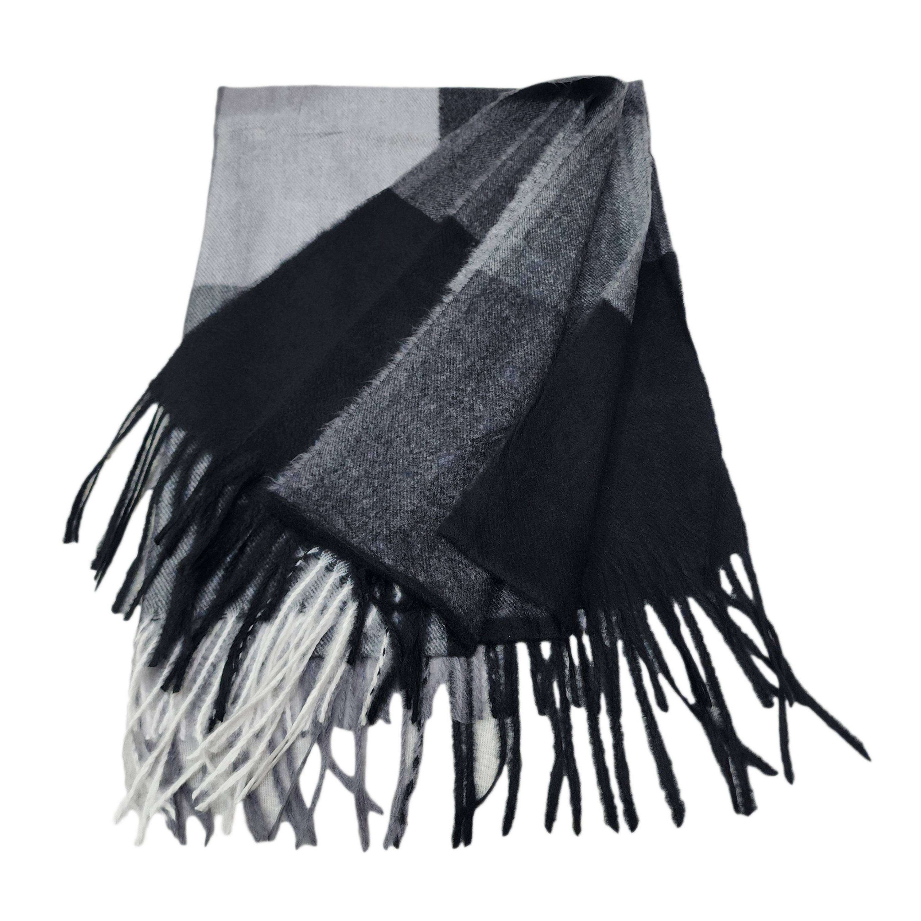 Checked Acrylic Shawl, Forever In Fashion In Dark <span Style=