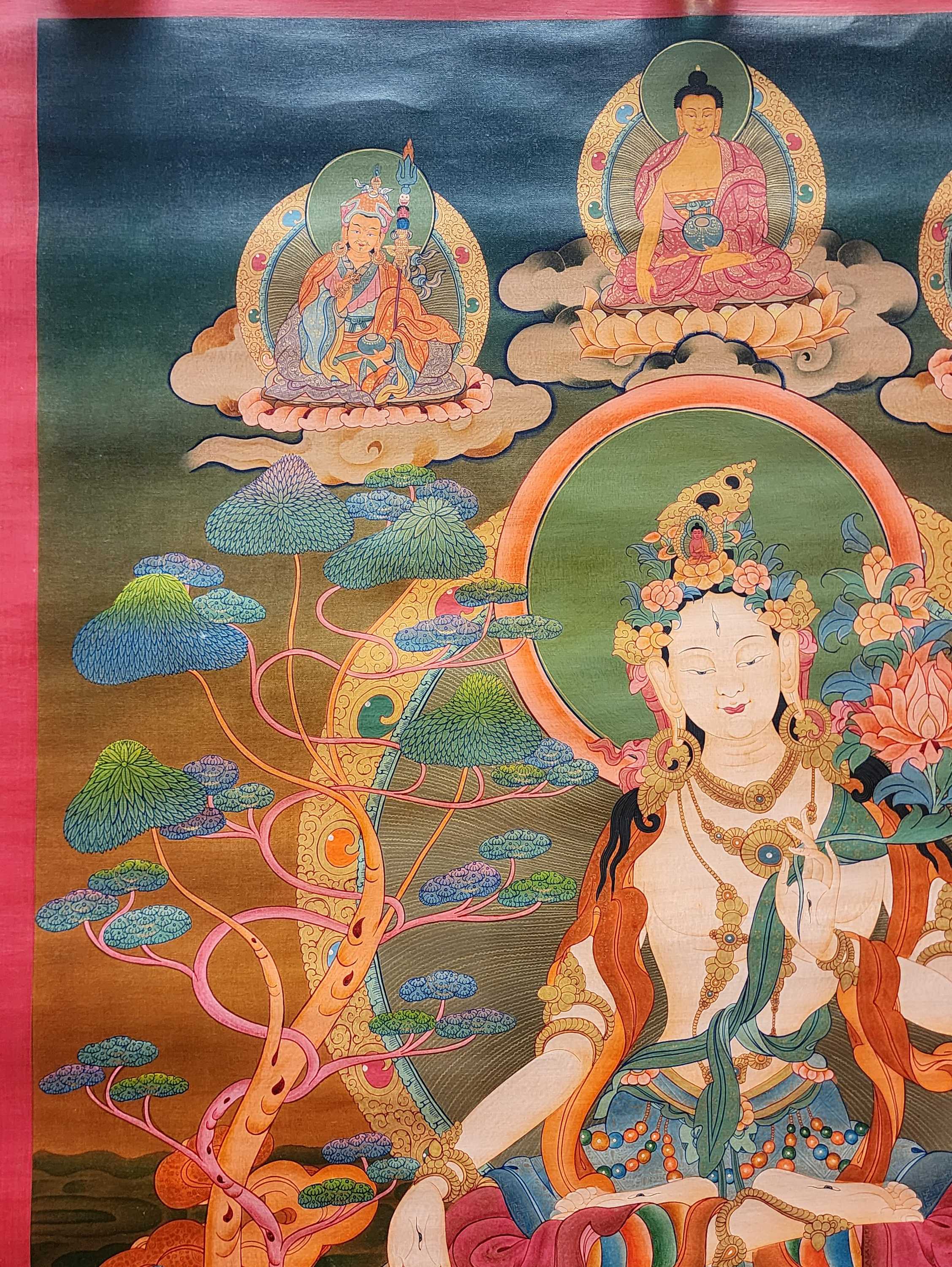 White Tara Thangka, <span Style=