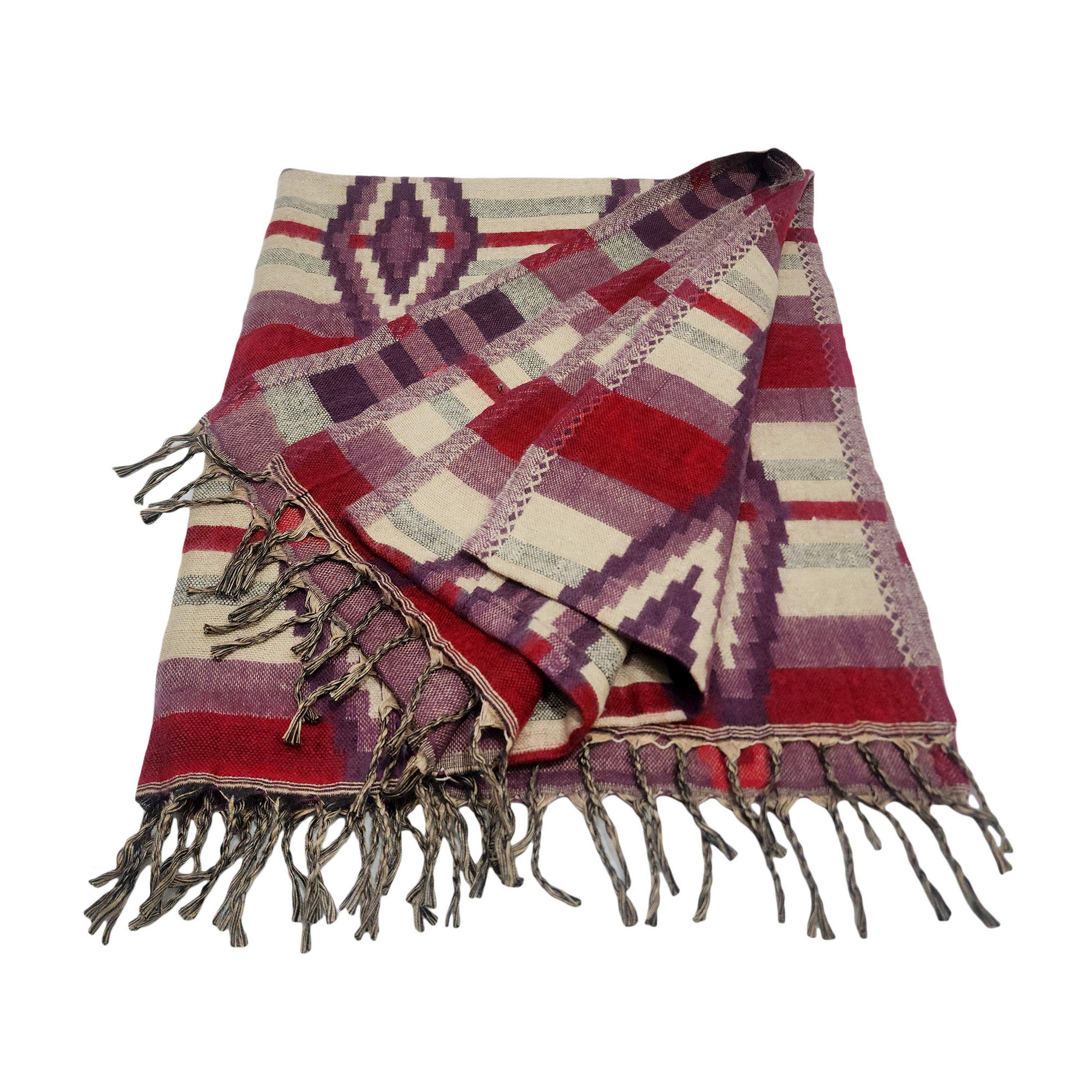 Dhaka Shawl, Multicolor Durable Acrylic Shawl <span Style=