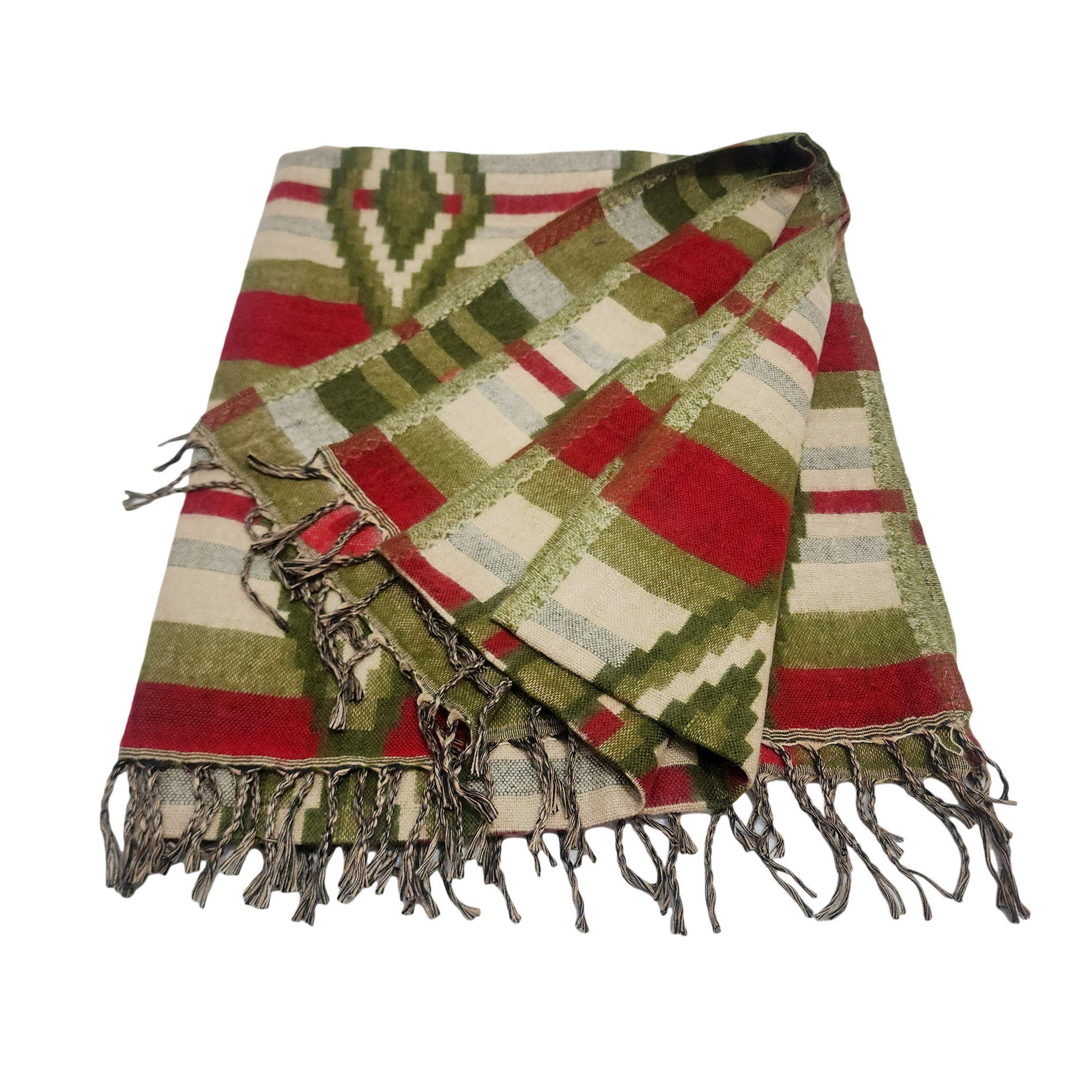 Dhaka Shawl, Multicolor Durable Acrylic Shawl <span Style=