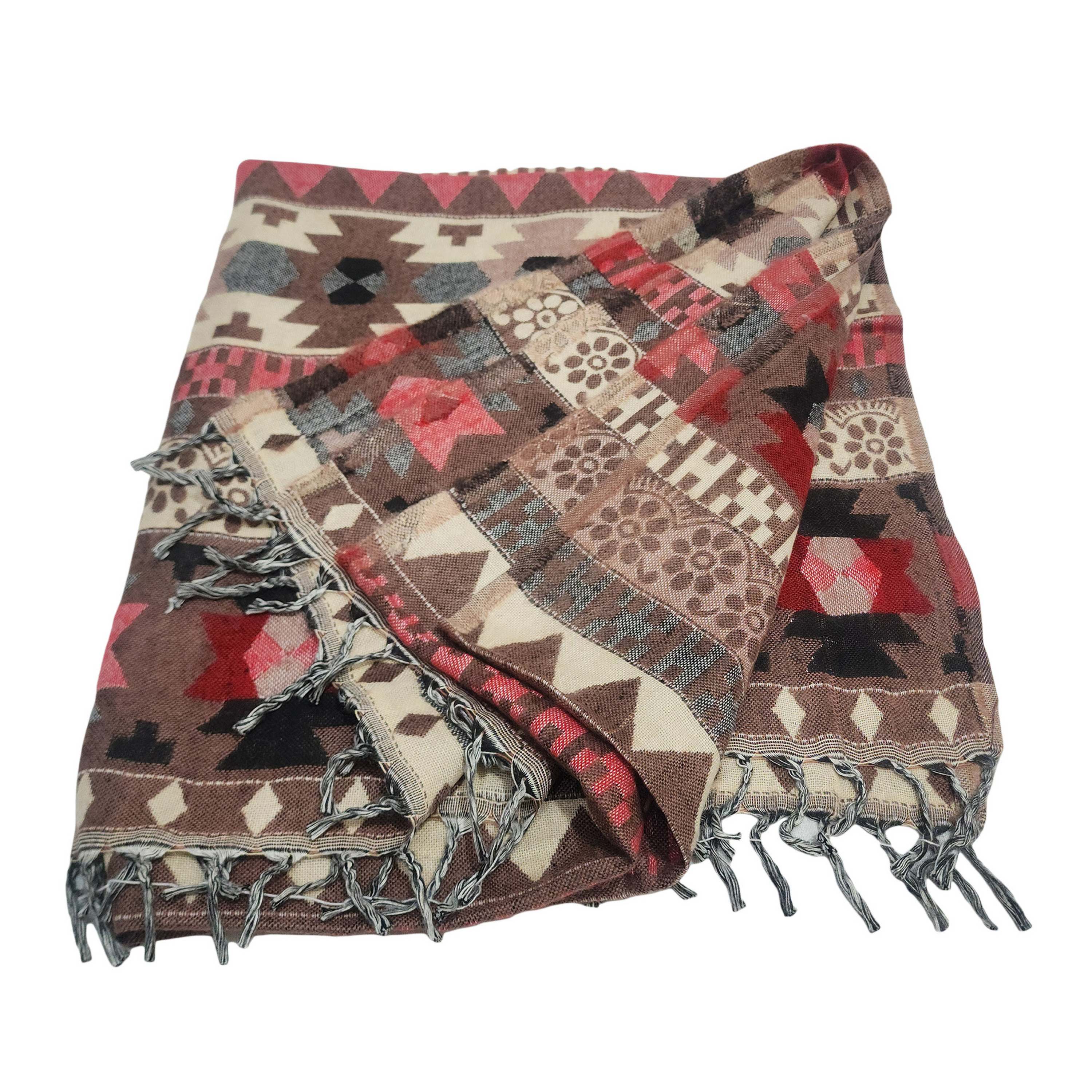 Dhaka Shawl, Multicolor Durable Acrylic Shawl <span Style=