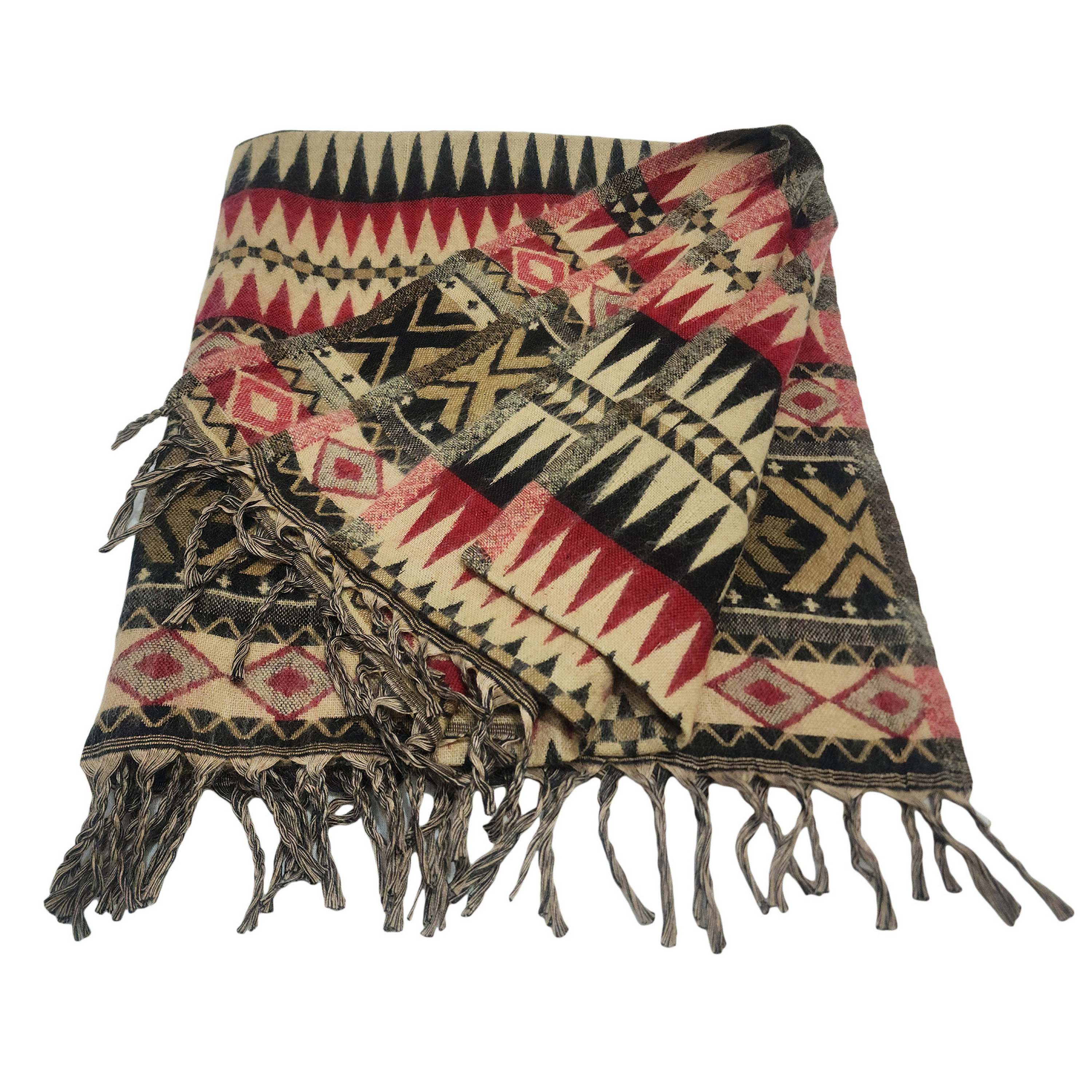 Dhaka Shawl, Multicolor Durable Acrylic Shawl <span Style=