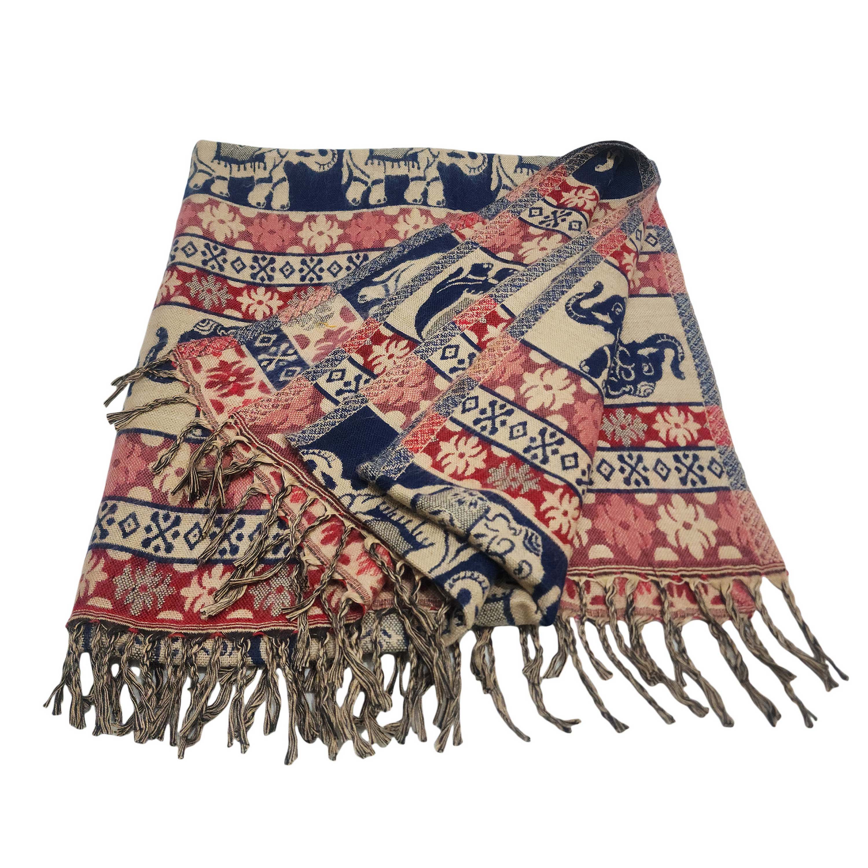 Dhaka Shawl, Multicolor Durable Acrylic Shawl <span Style=