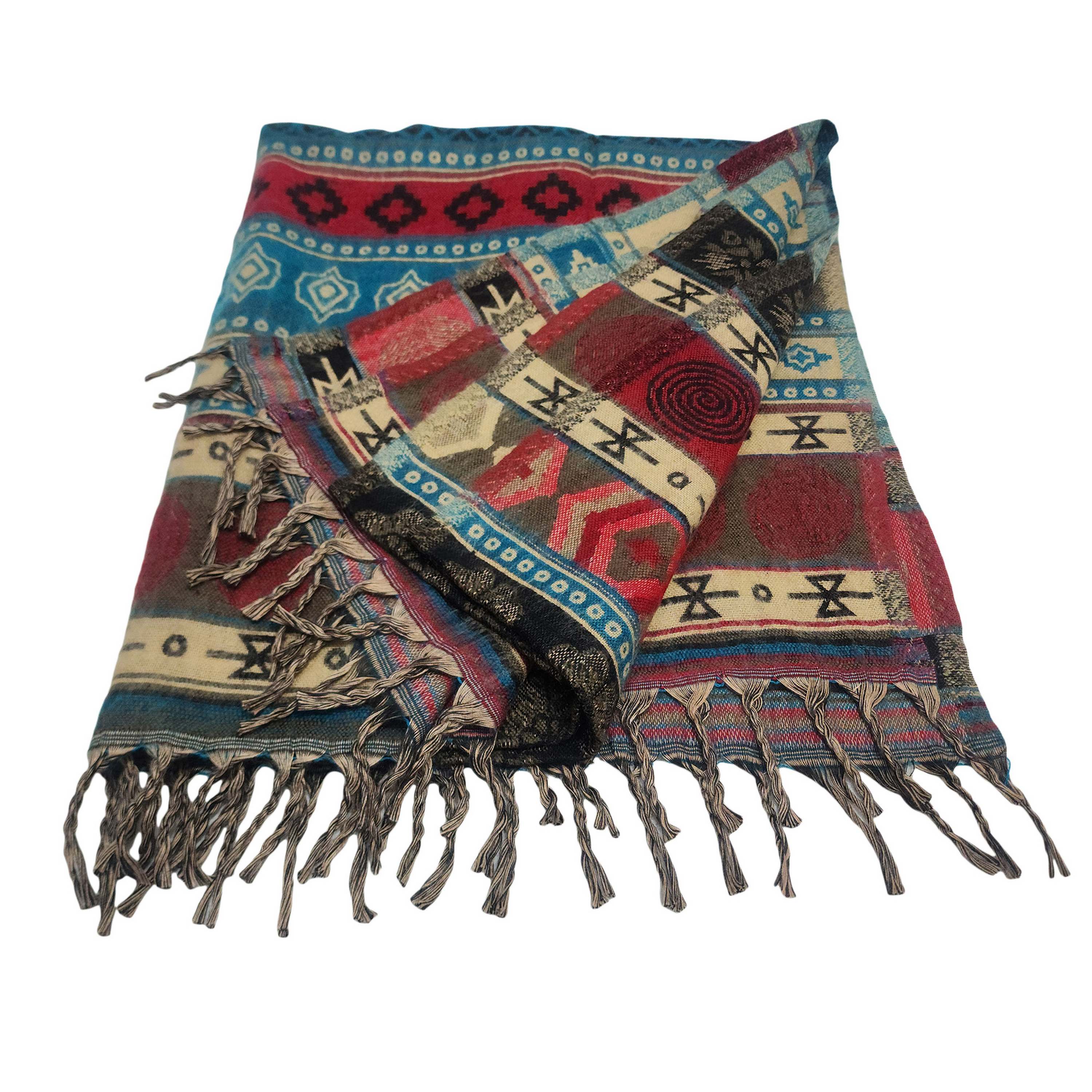 Dhaka Shawl, Multicolor Durable Acrylic Shawl <span Style=