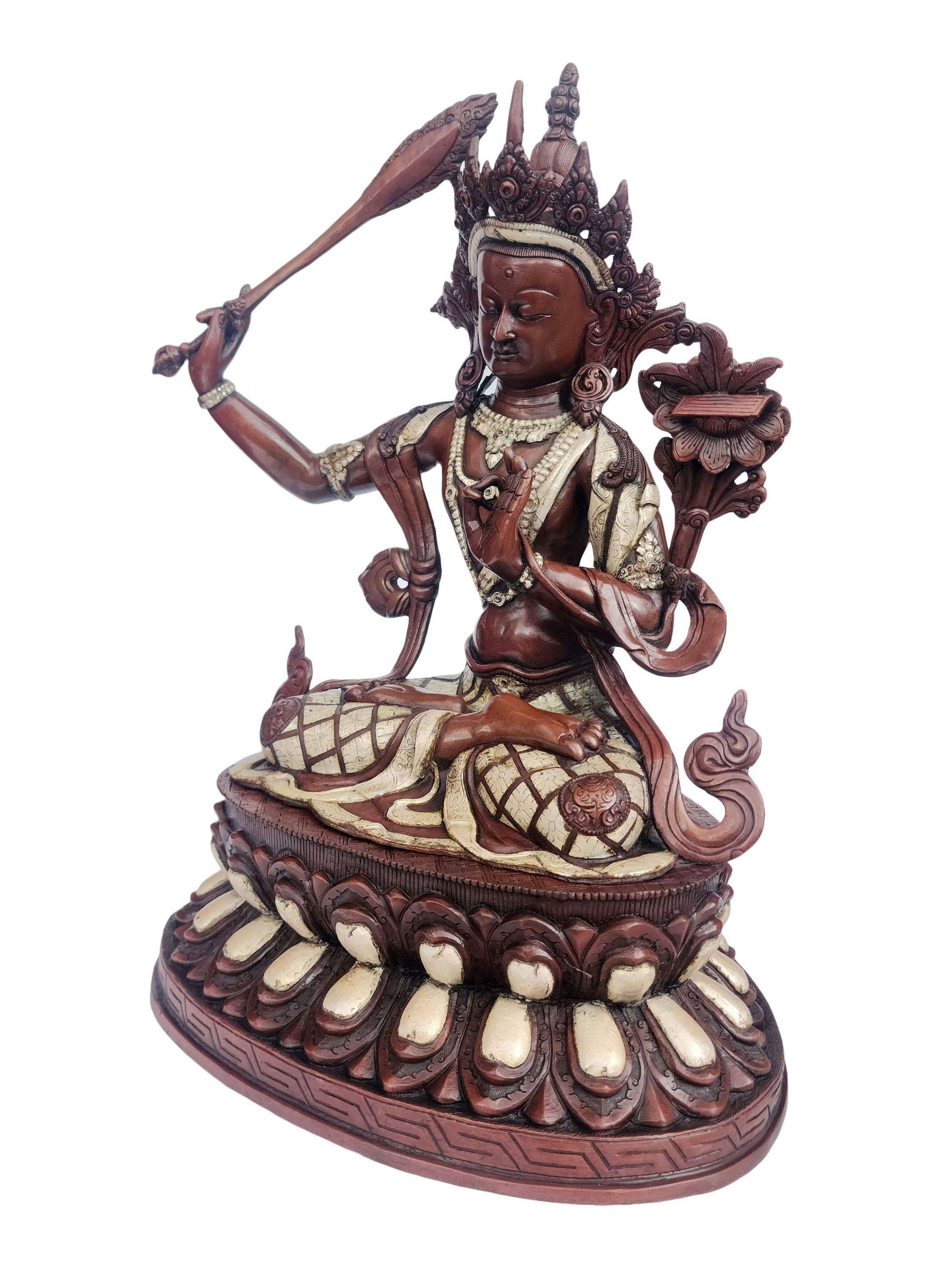 Manjushree, Buddhist Handmade Statue, <span Style=