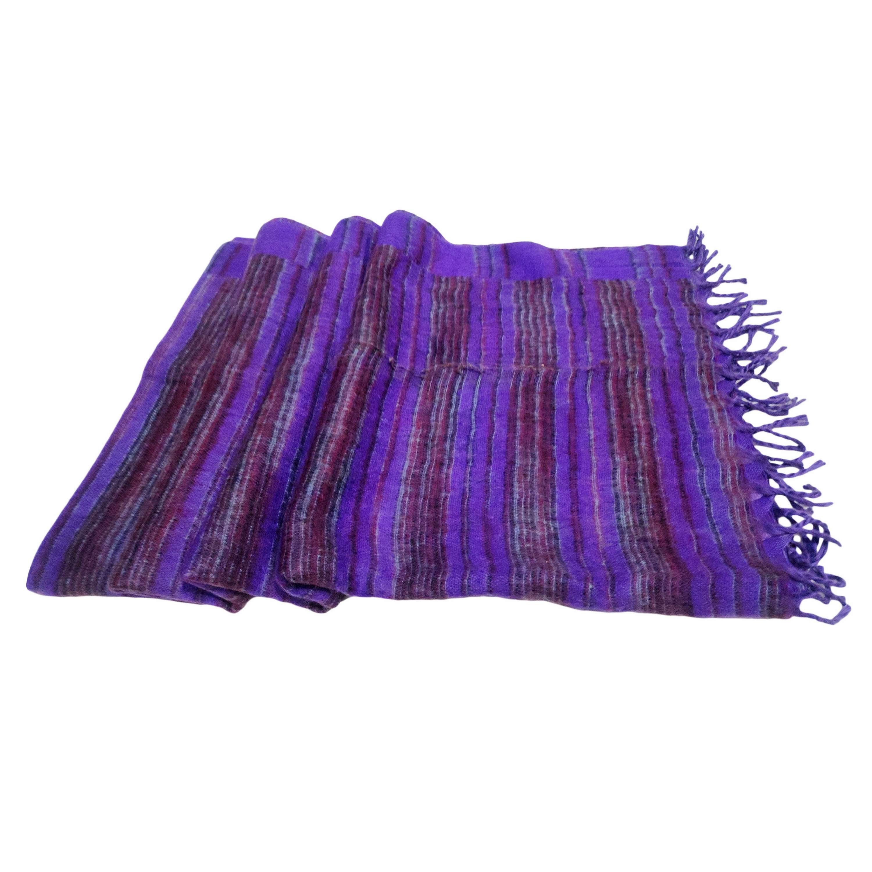 Tibet Shawl, Wrap Yourself In Softness: Acrylic Woolen Shawls In Electric Indigo Color <span Style=