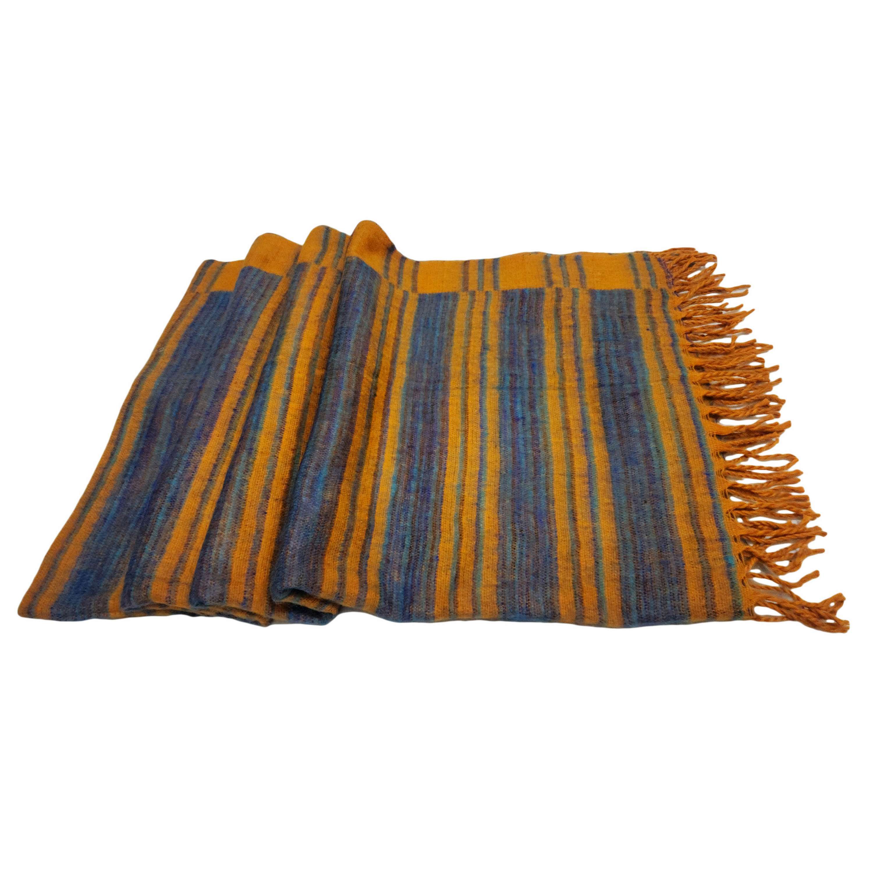 Tibet Shawl, Timeless Beauty: Acrylic Woolen Shawls For Every Wardrobe In Ochre Color <span Style=