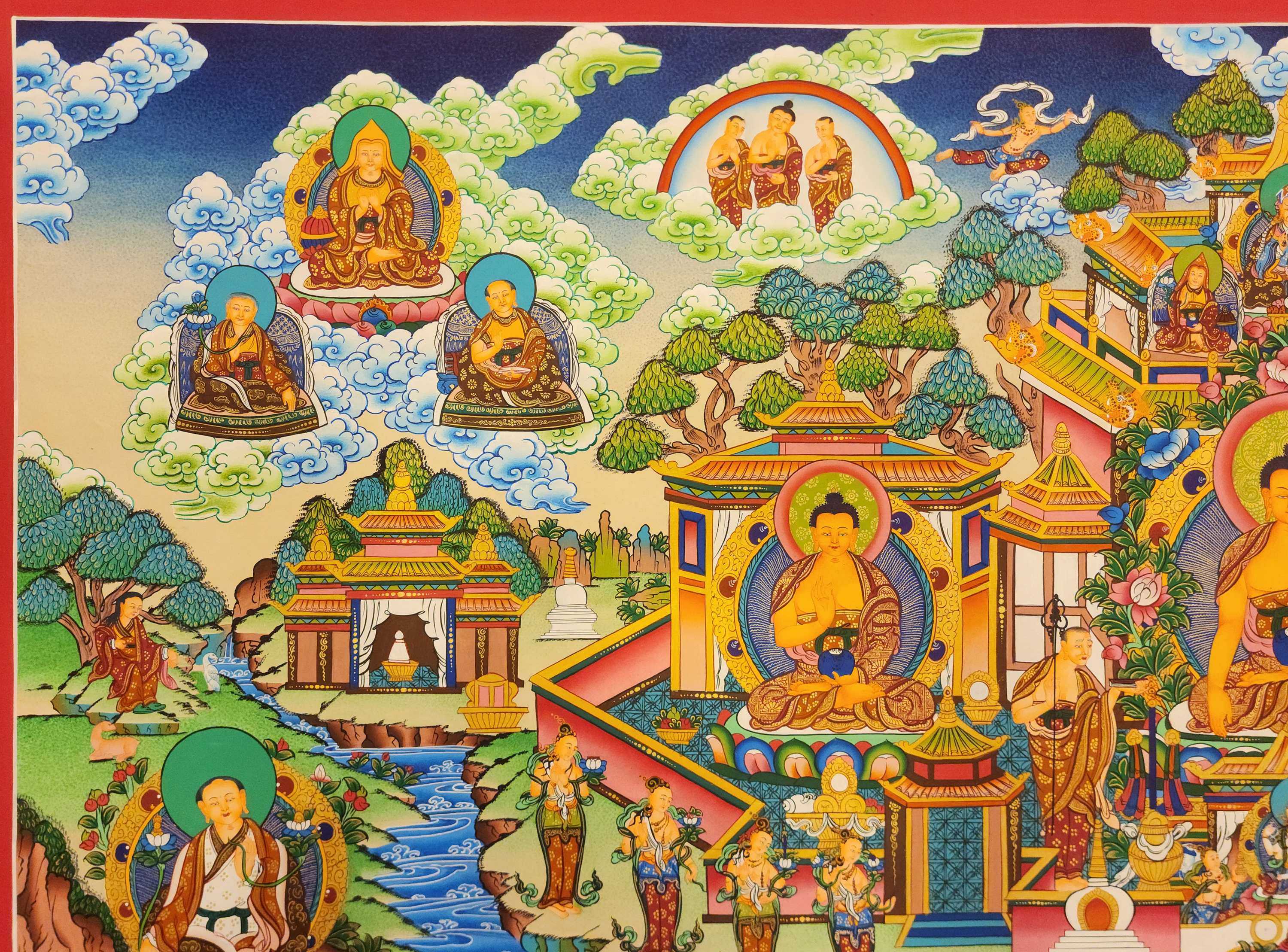 Refuse Tree Shakyamuni Buddha Thangka, <span Style=