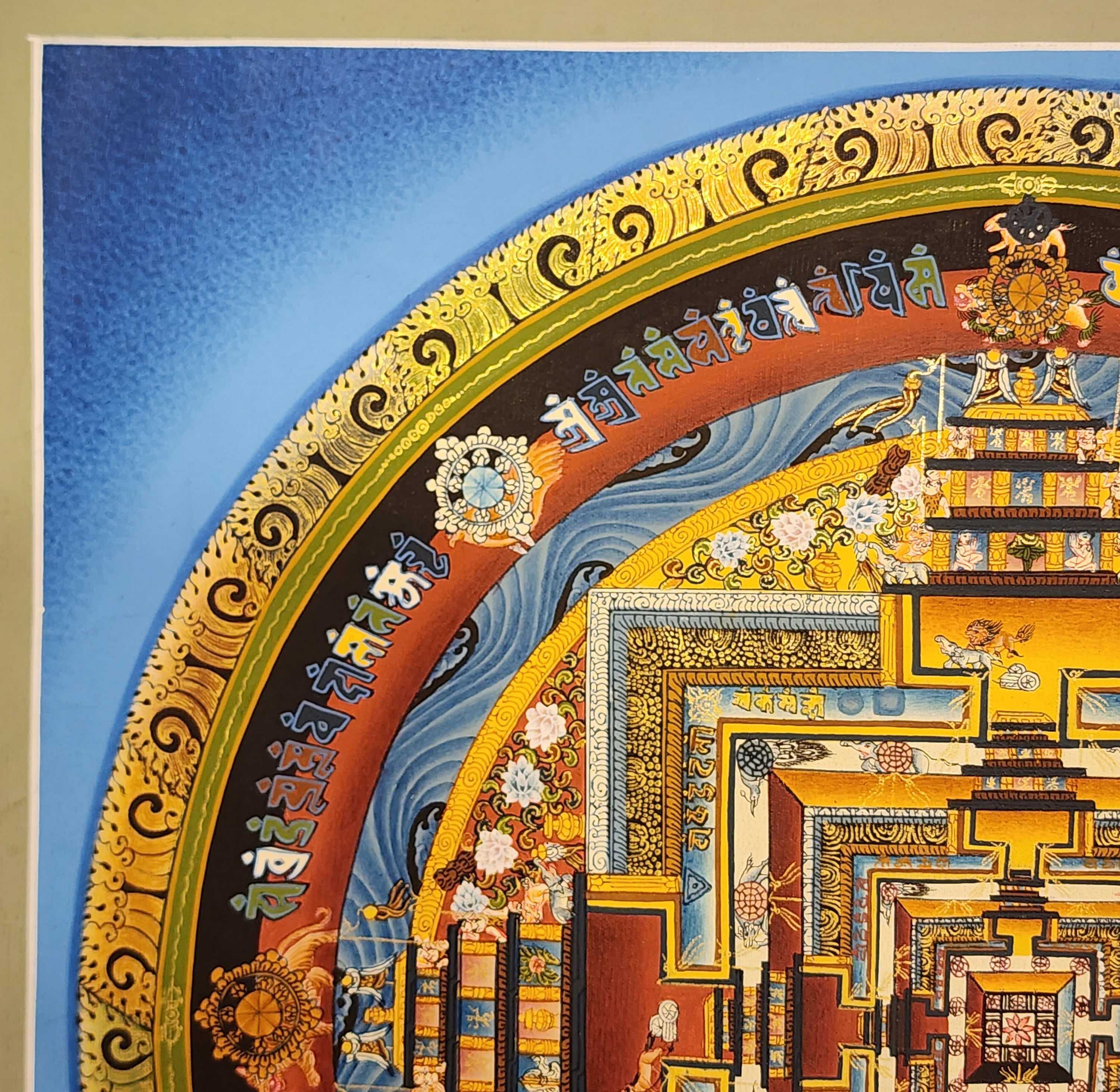 Kalachakra Mandala Thangka, Buddhist Traditional Painting, Tibetan Style, <span Style=