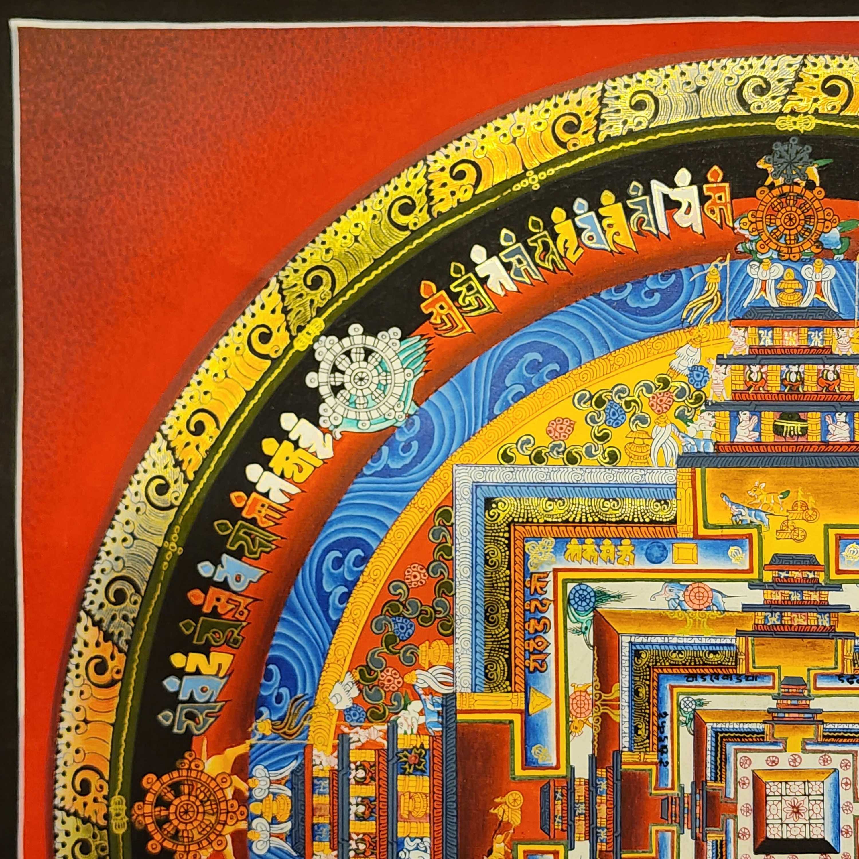 Kalachakra Mandala Thangka, Buddhist Traditional Painting, Tibetan Style, <span Style=