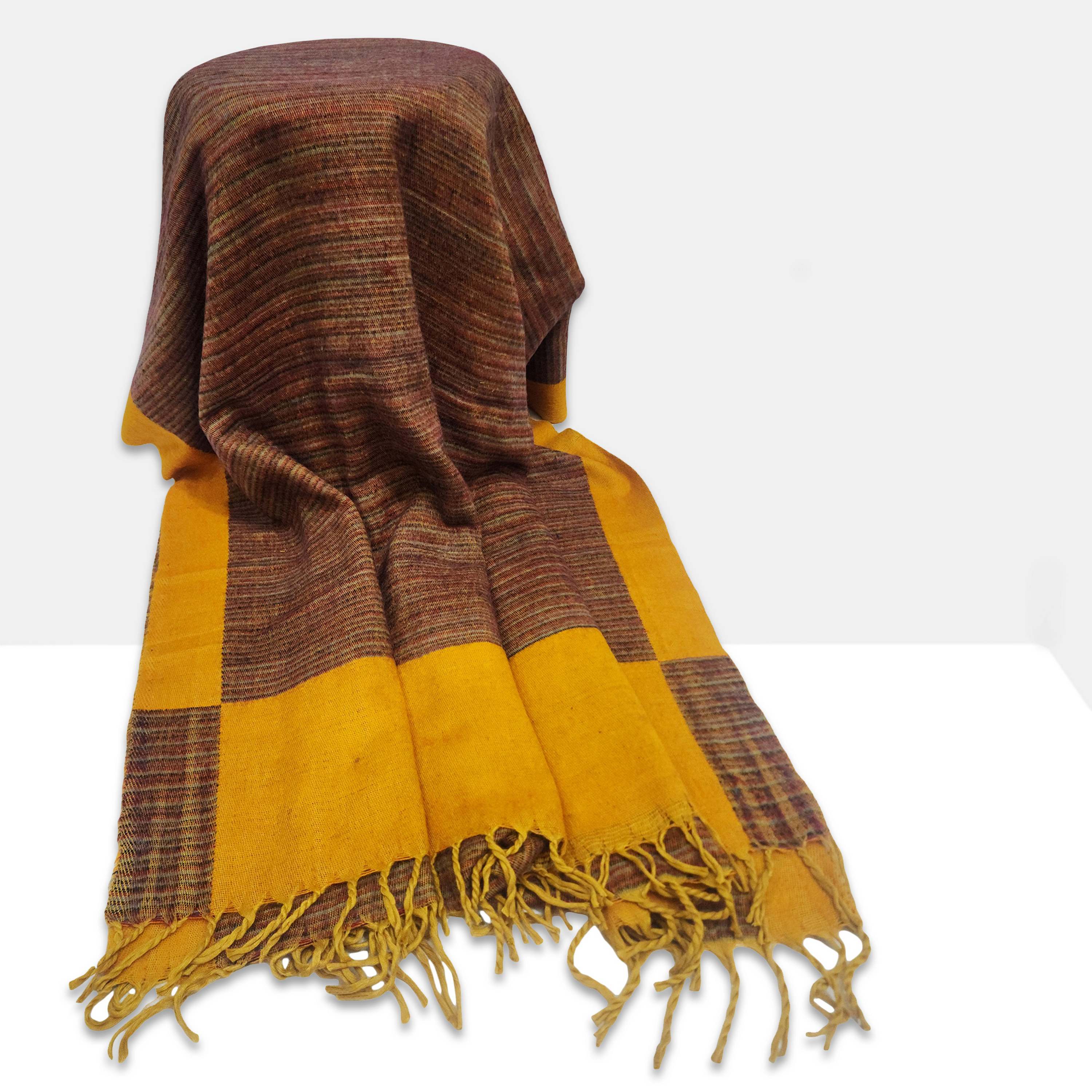 Tibet Blanket, Acrylic Woolen Blanket, With Multi Color Strip