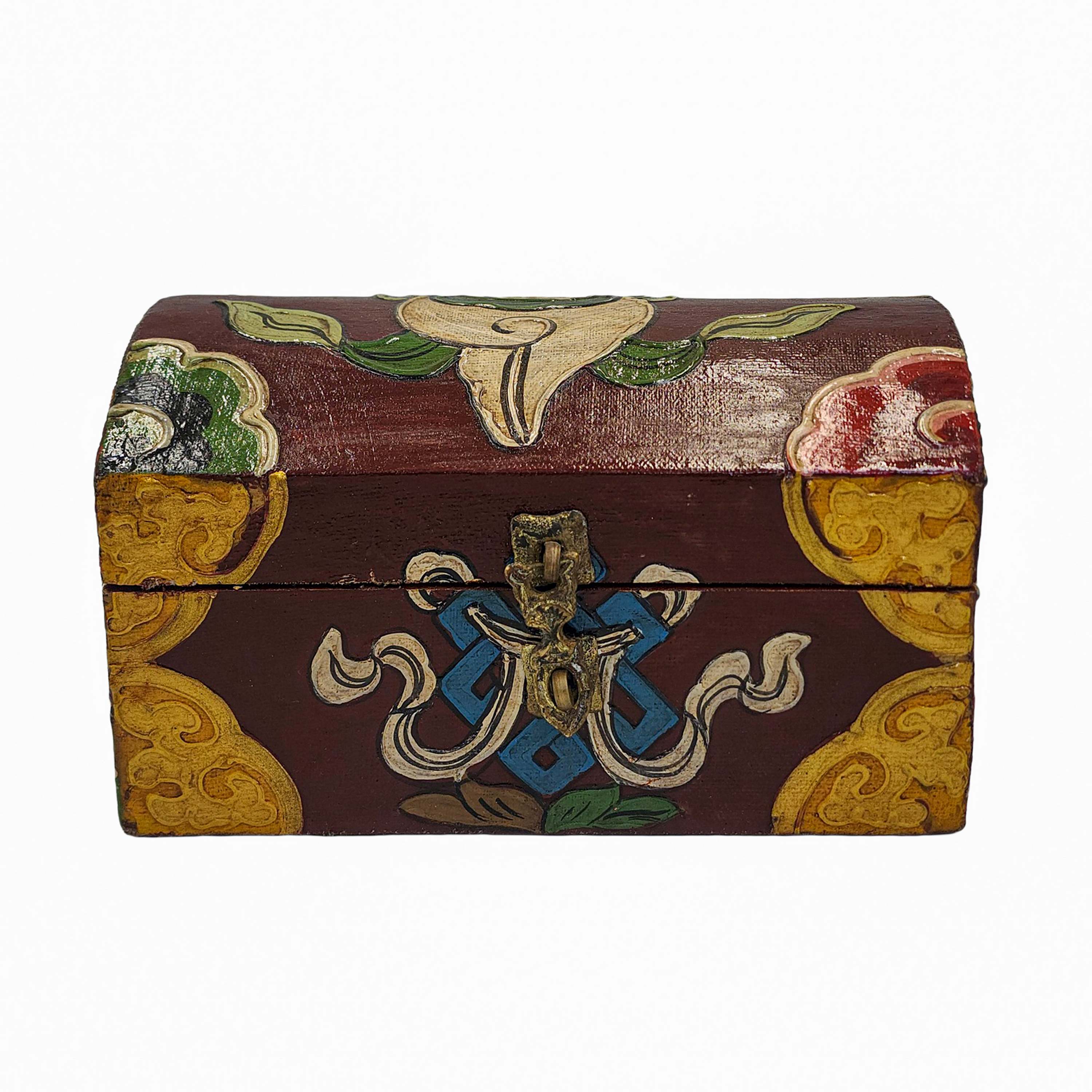 Tibetan Ritual Wooden Box <span Style=