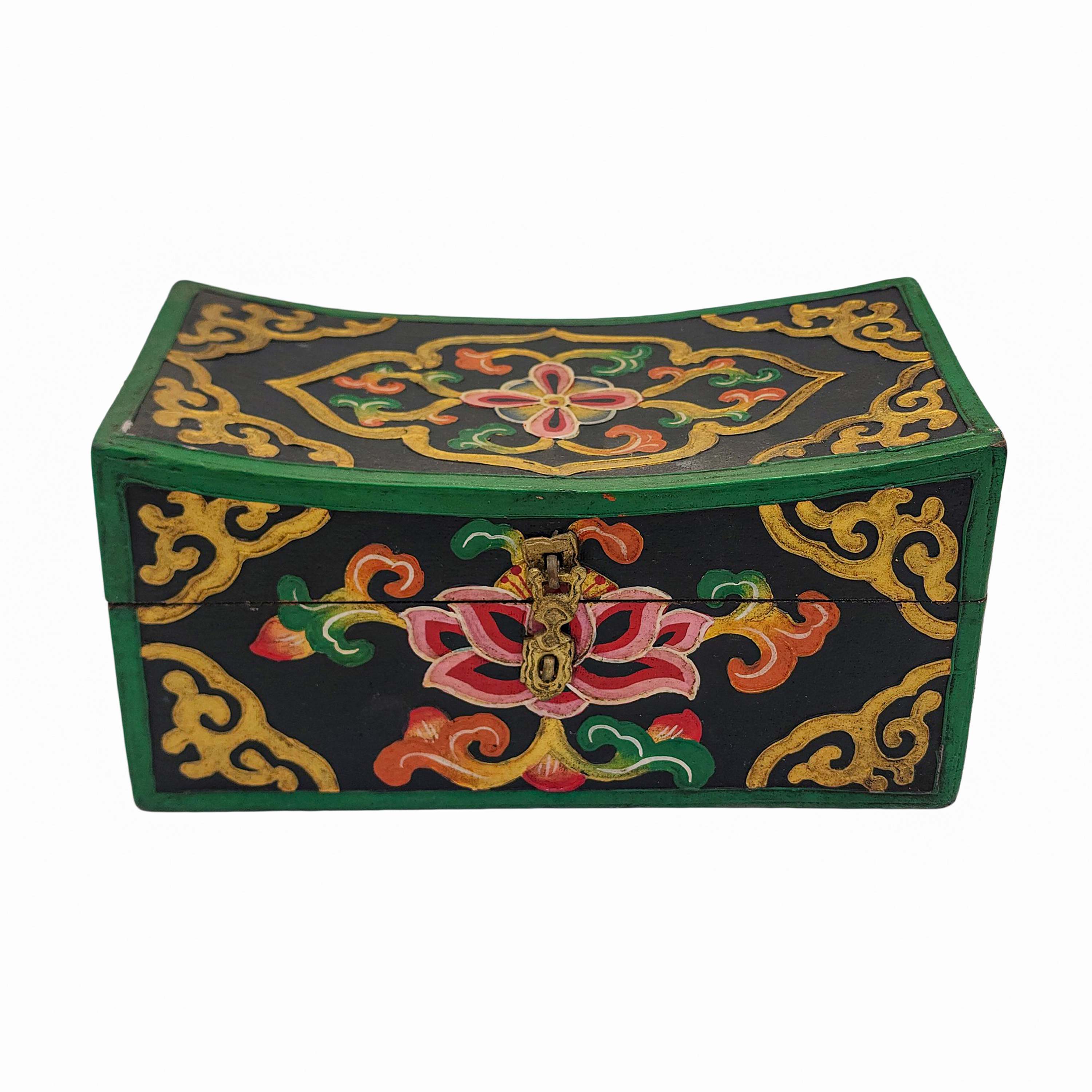 Tibetan Ritual Wooden Box, <span Style=