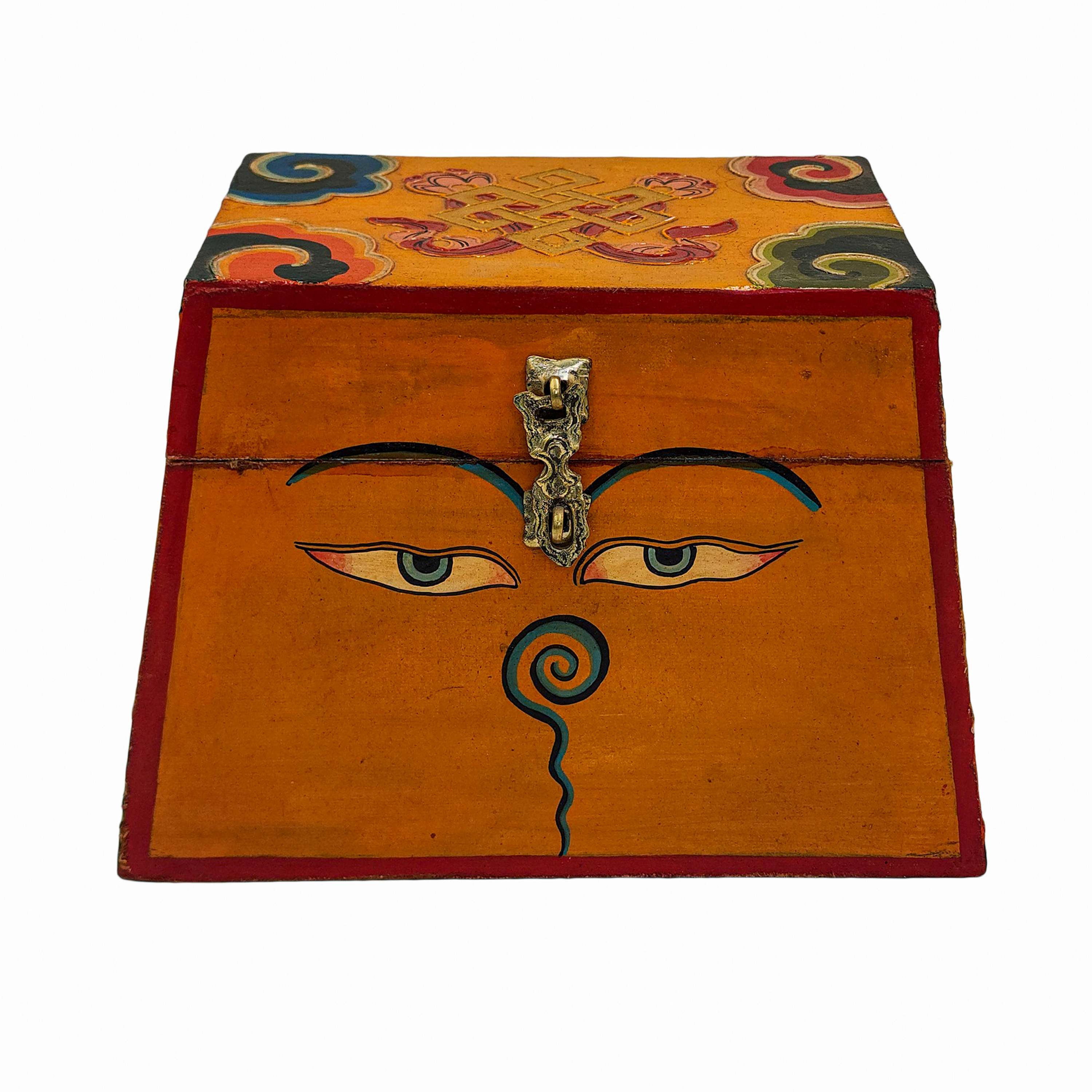 Tibetan Ritual Wooden Box <span Style=