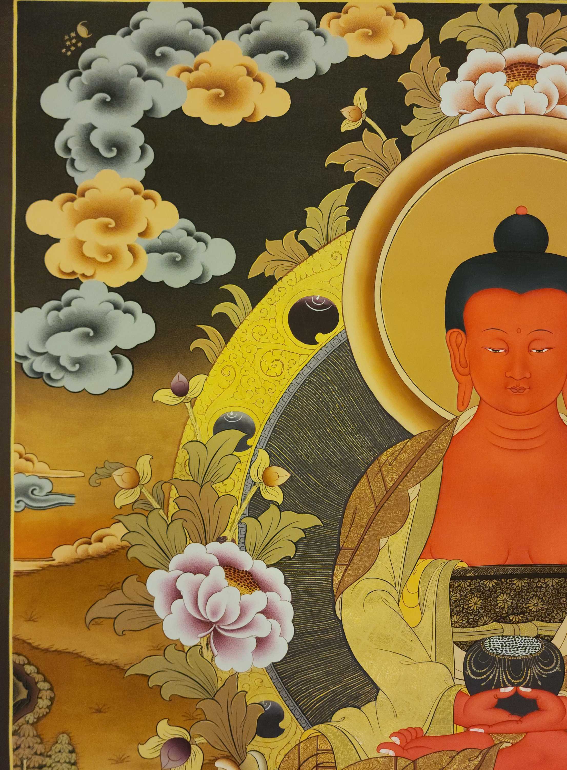 Amitabha Buddha Thangka, Buddhist Traditional Painting, Tibetan Style, <span Style=
