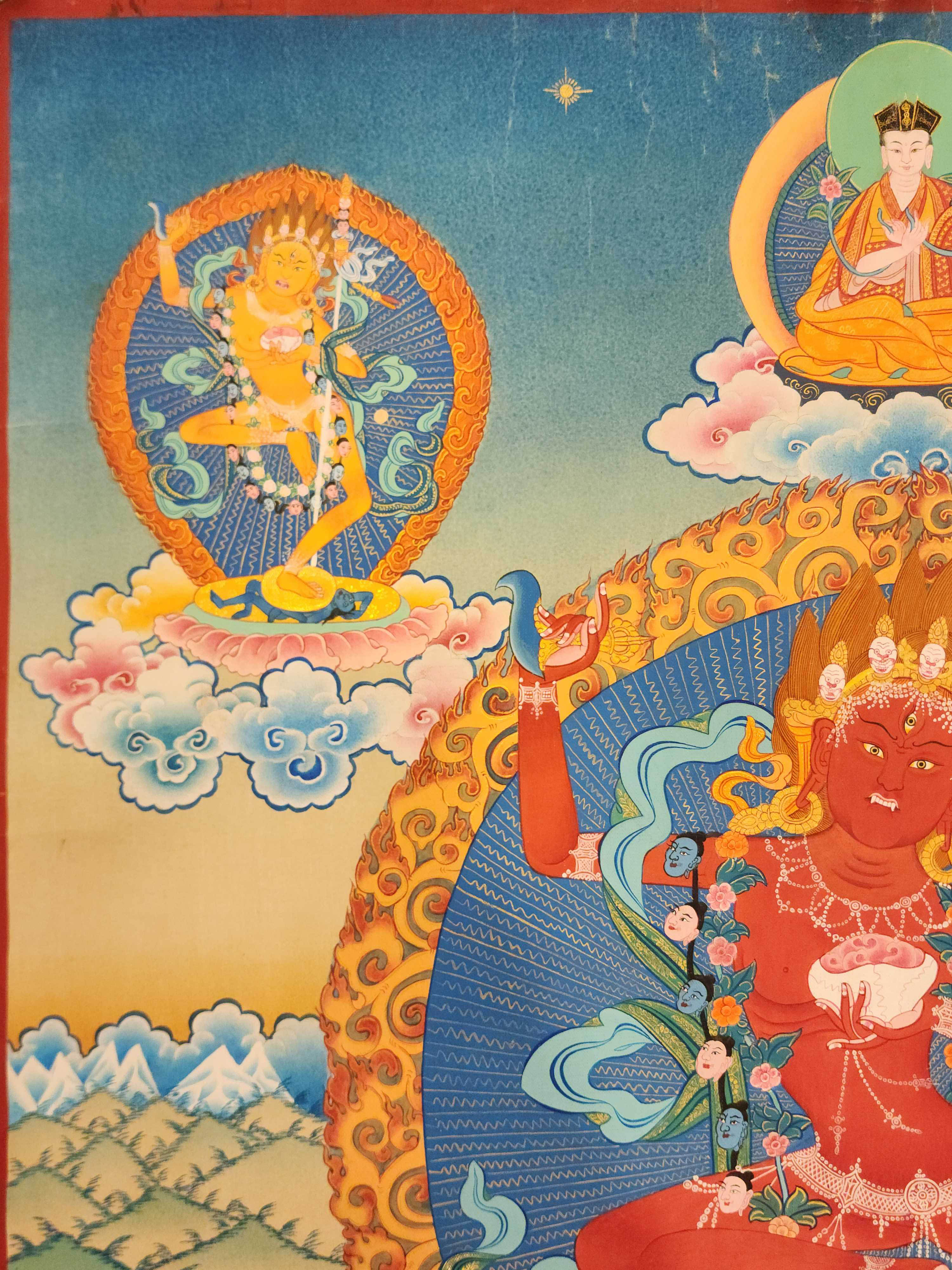 Vajravarahi - Dorje Phagmo, Buddhist Handmade Thangka Painting, <span Style=