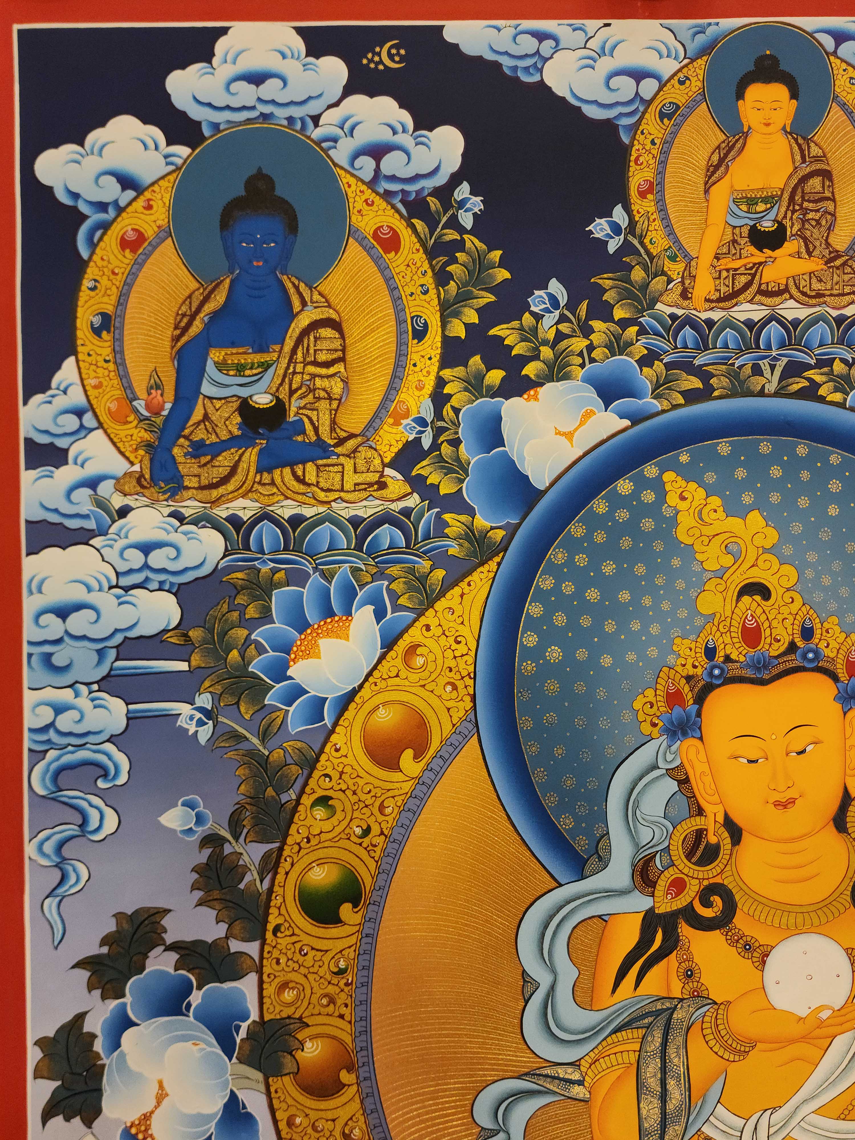 Ksitigarbha - Bodhisattva, Buddhist Handmade Thangka Painting, <span Style=