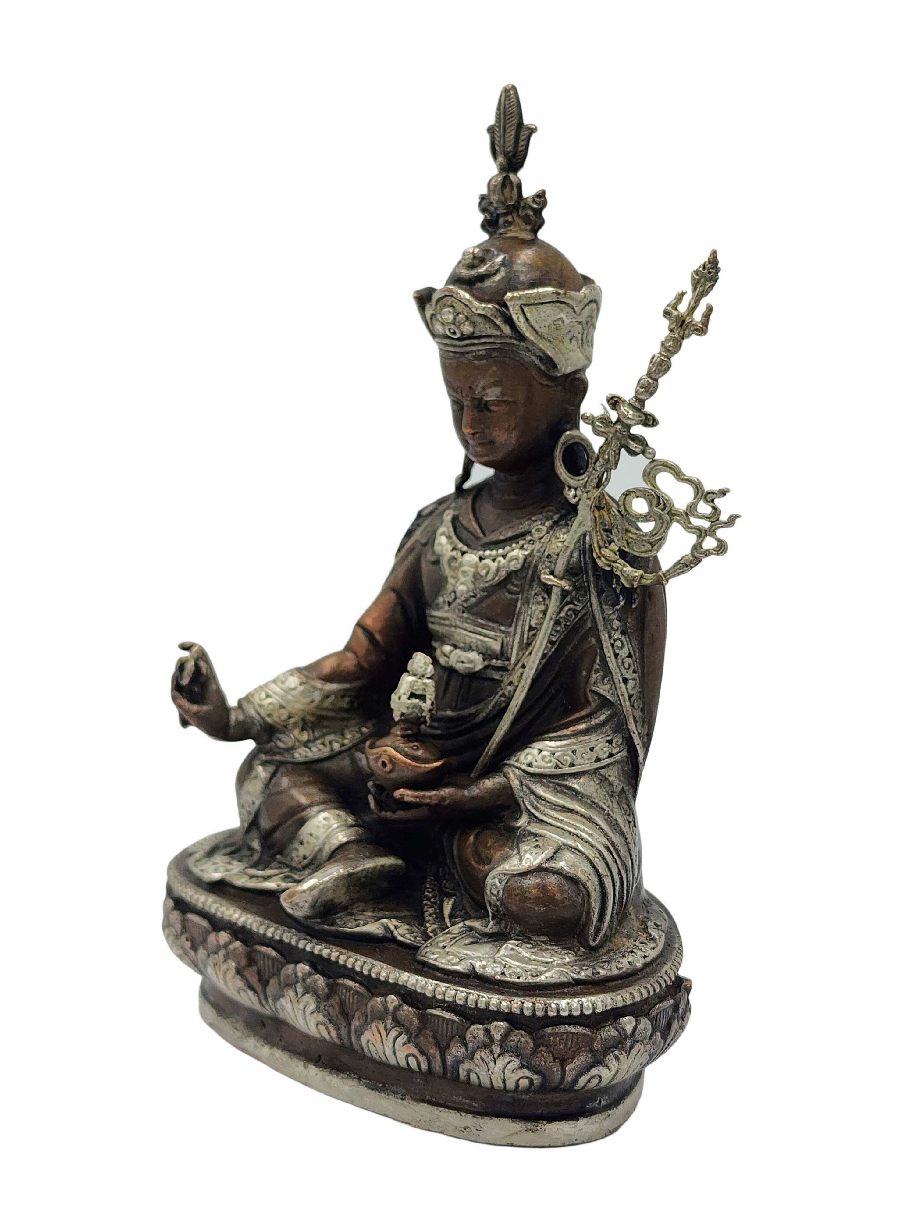 Padmasambhava, Buddhist Miniature Statue, <span Style=