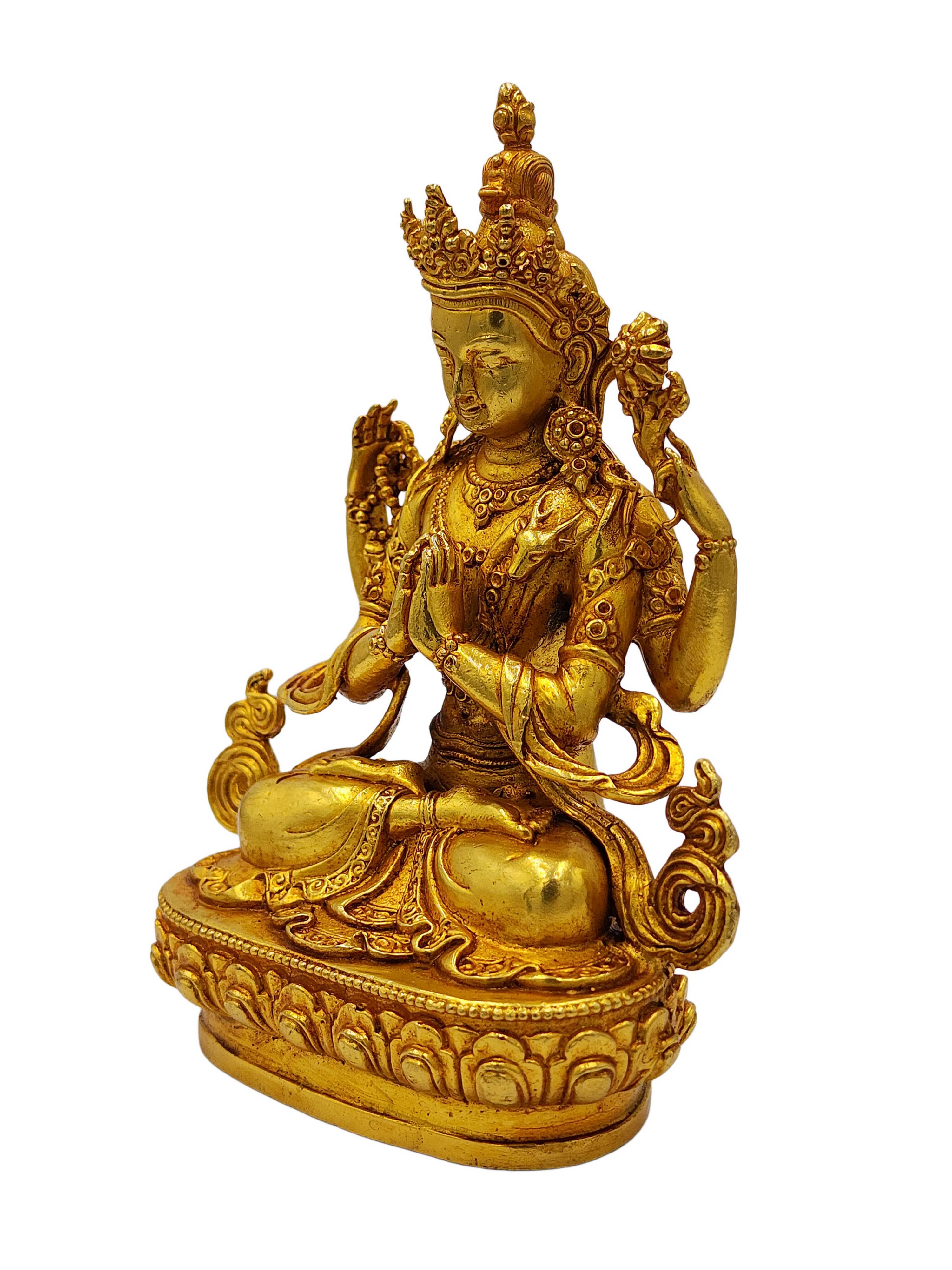 Chenrezig, Buddhist Miniature Miniature Statue, <span Style=