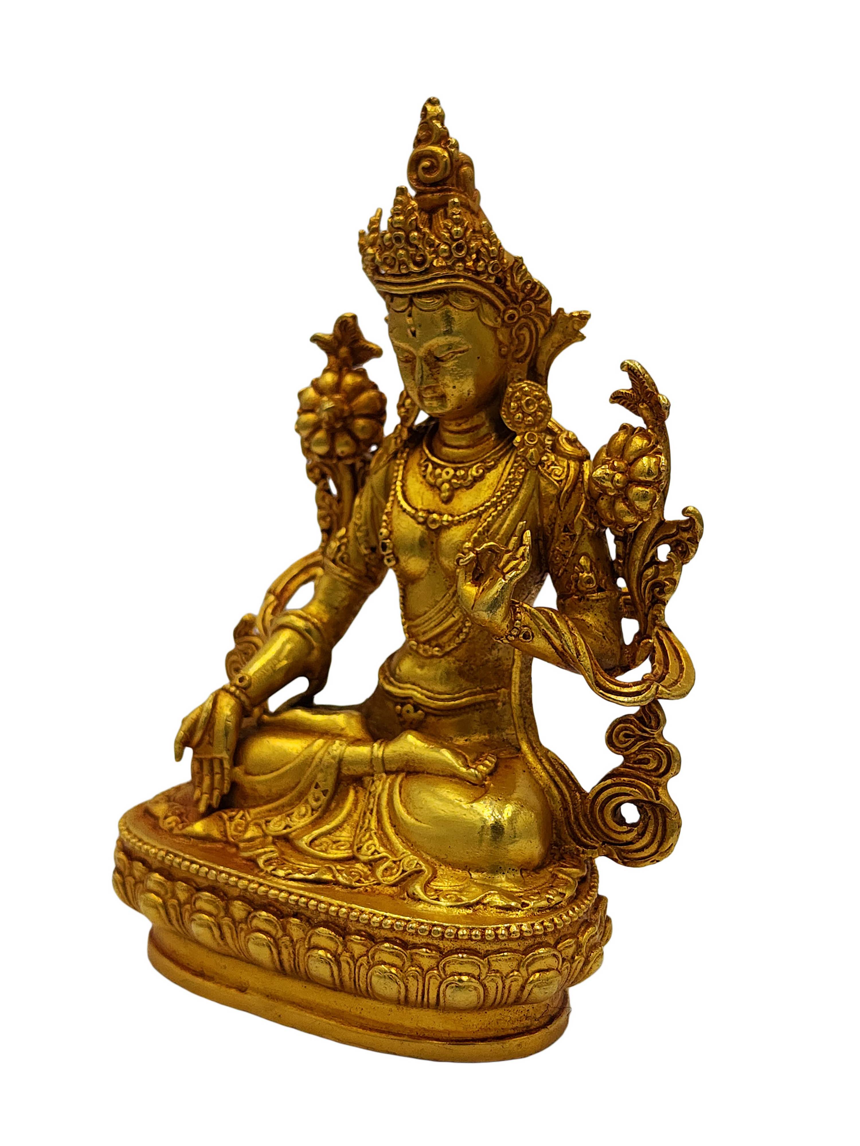 White Tara, Buddhist Miniature Statue, <span Style=