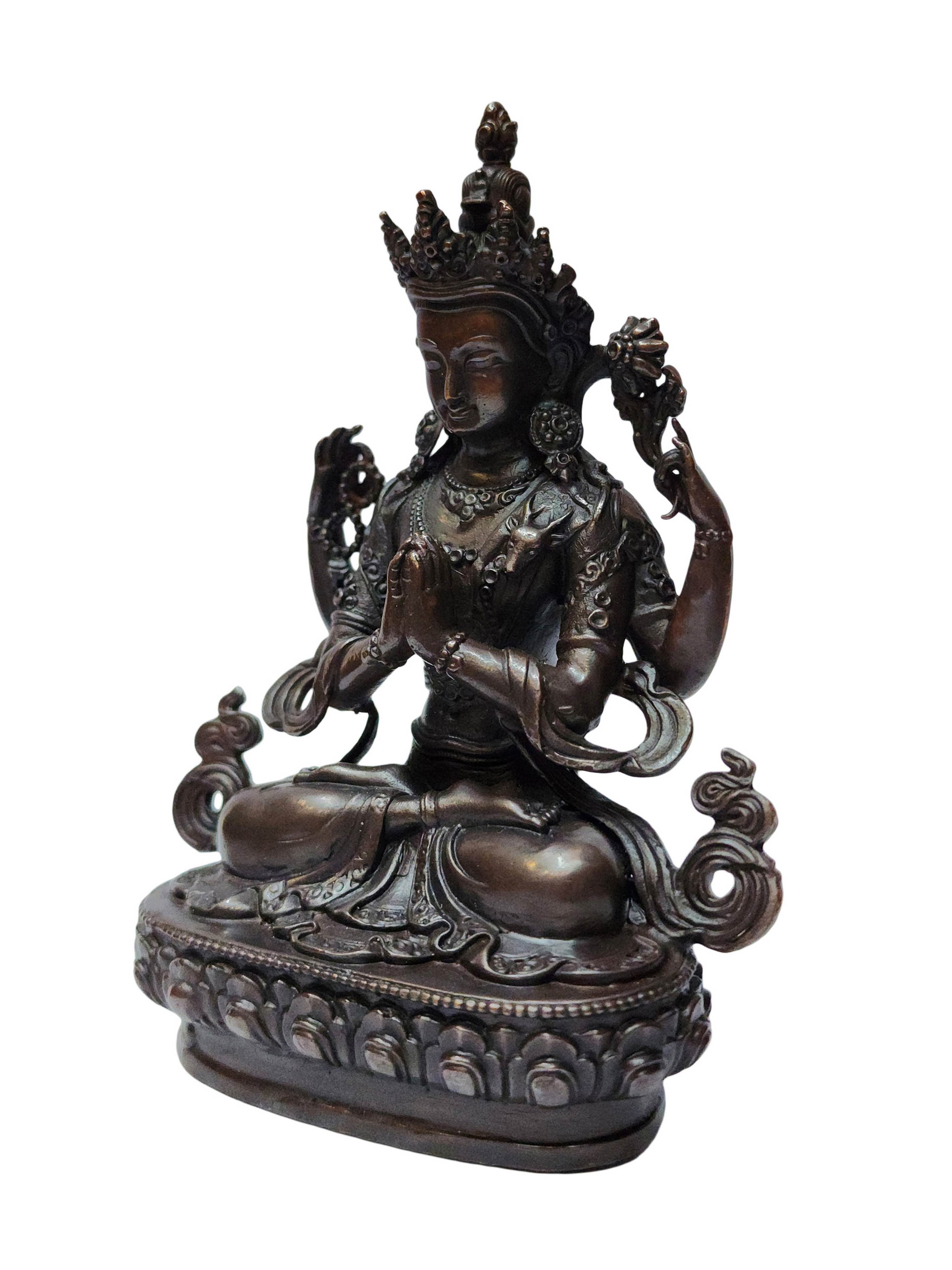 Chenrezig, Buddhist Miniature Statue, <span Style=