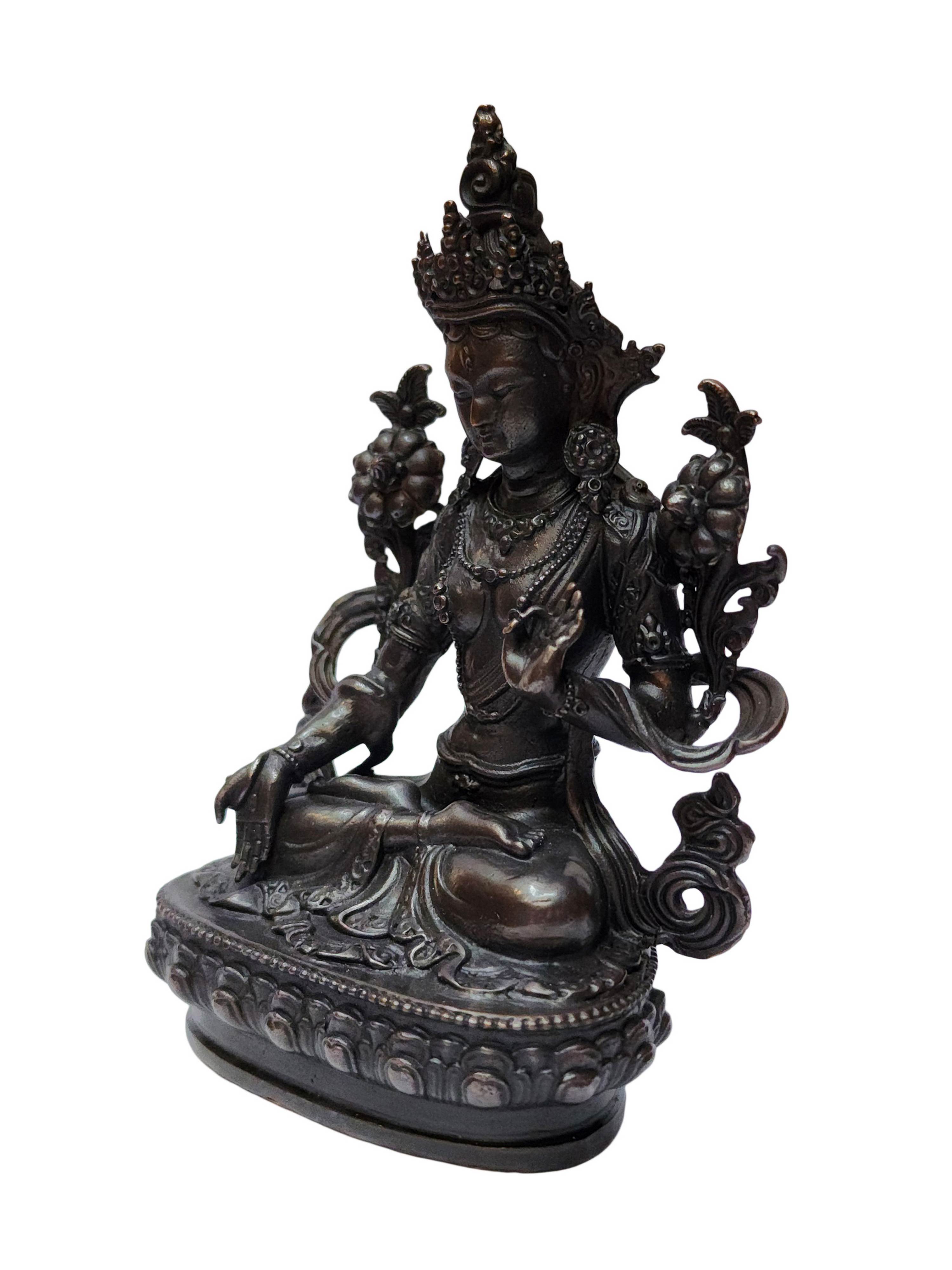 White Tara, Buddhist Miniature Statue, <span Style=