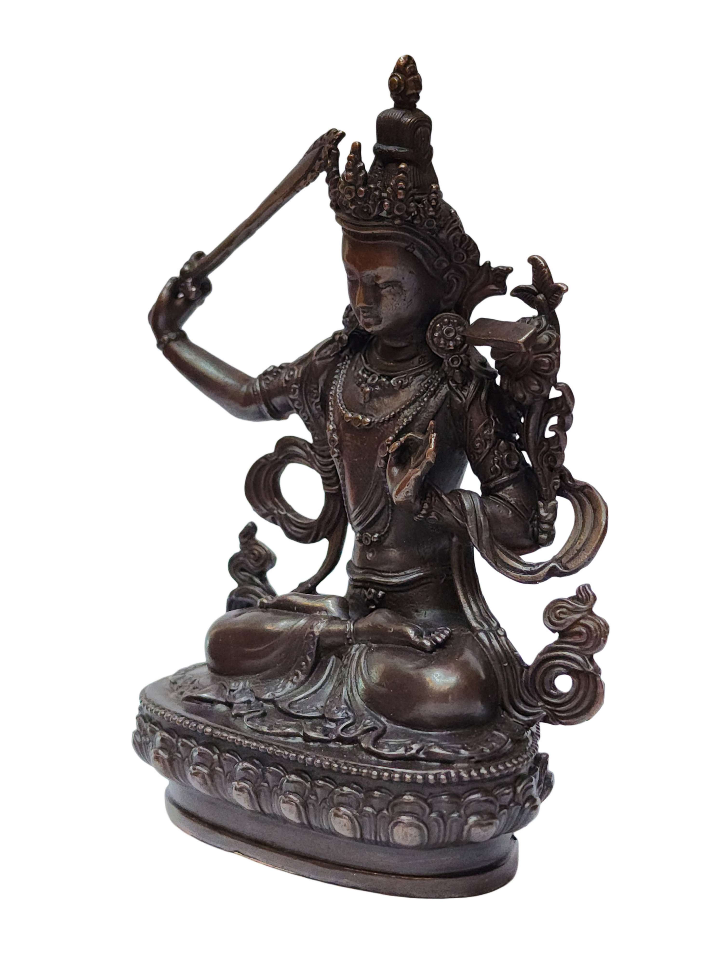 Manjushri, Buddhist Miniature Statue, <span Style=