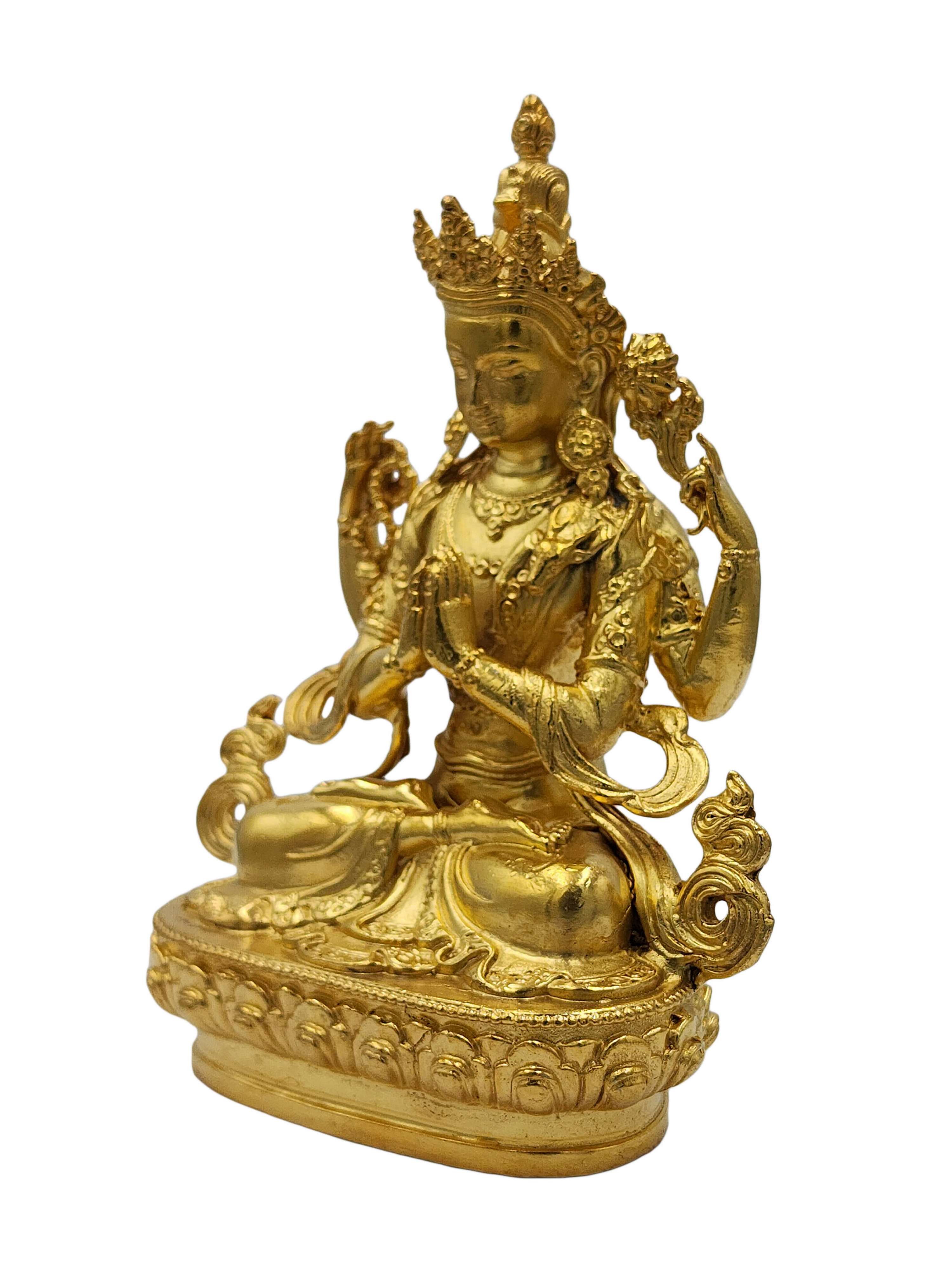 Chenrezig, Buddhist Miniature Statue, <span Style=