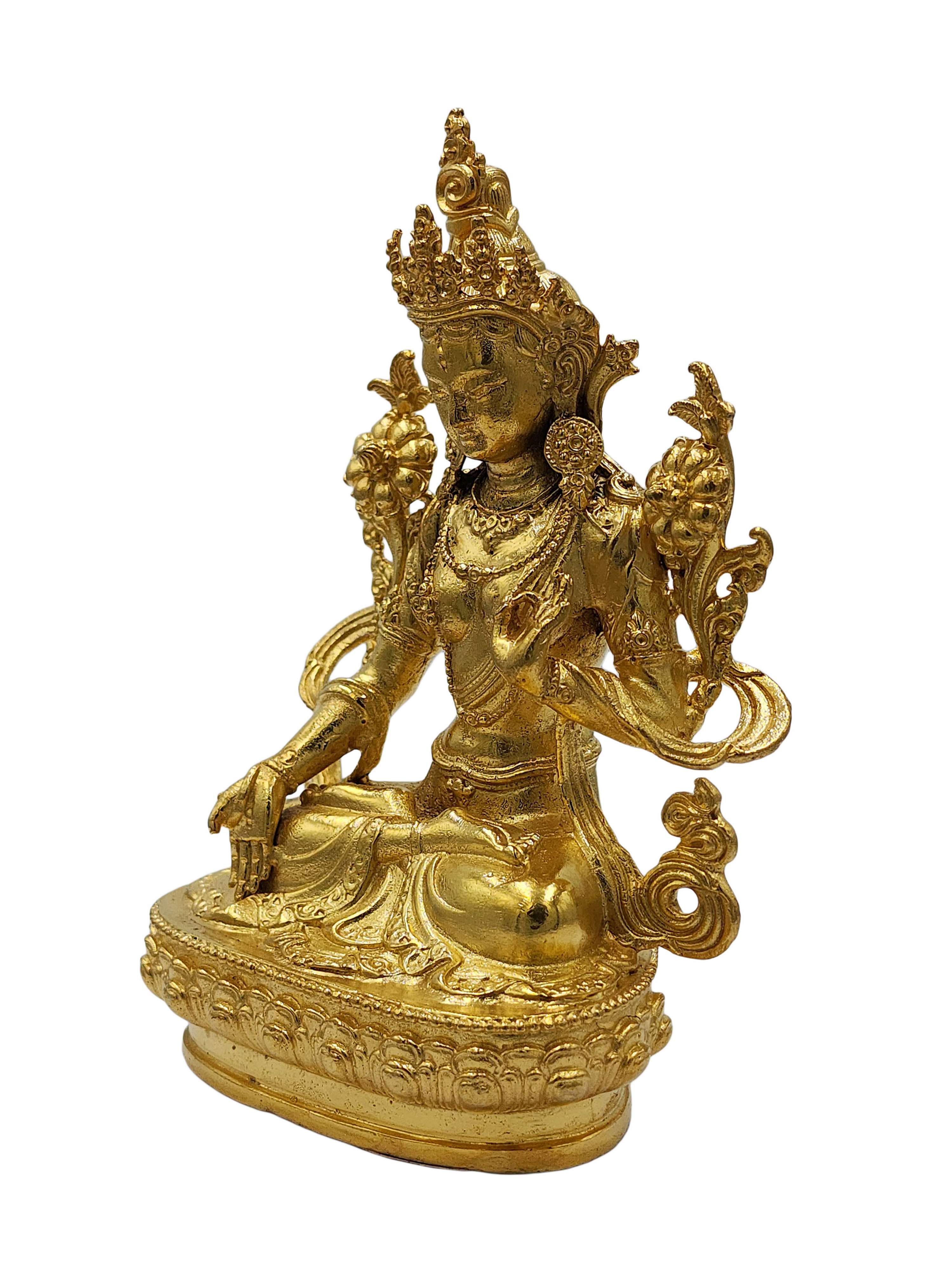 White Tara, Buddhist Miniature Statue, <span Style=