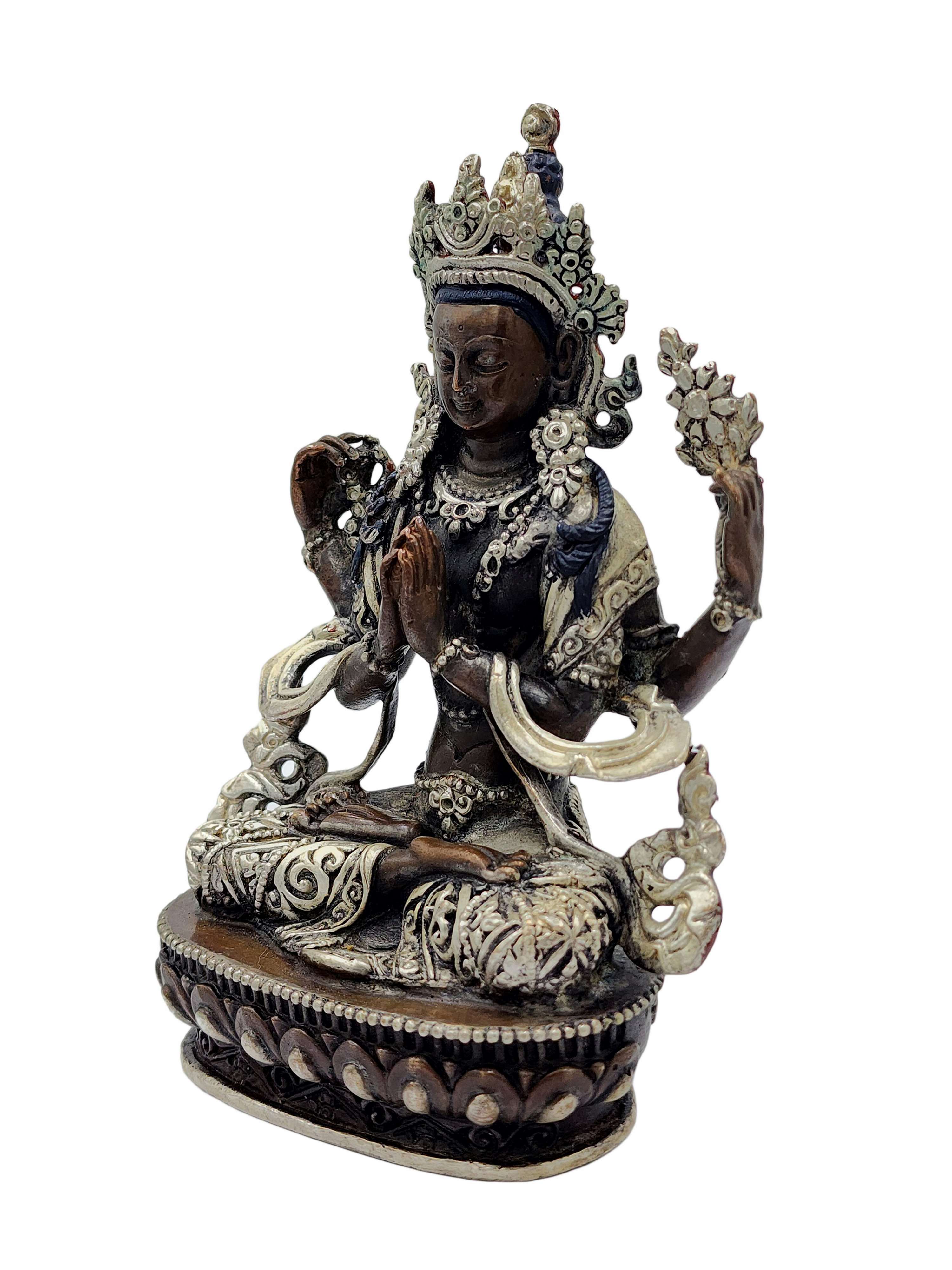 Chenrezig, Buddhist Miniature Statue, <span Style=