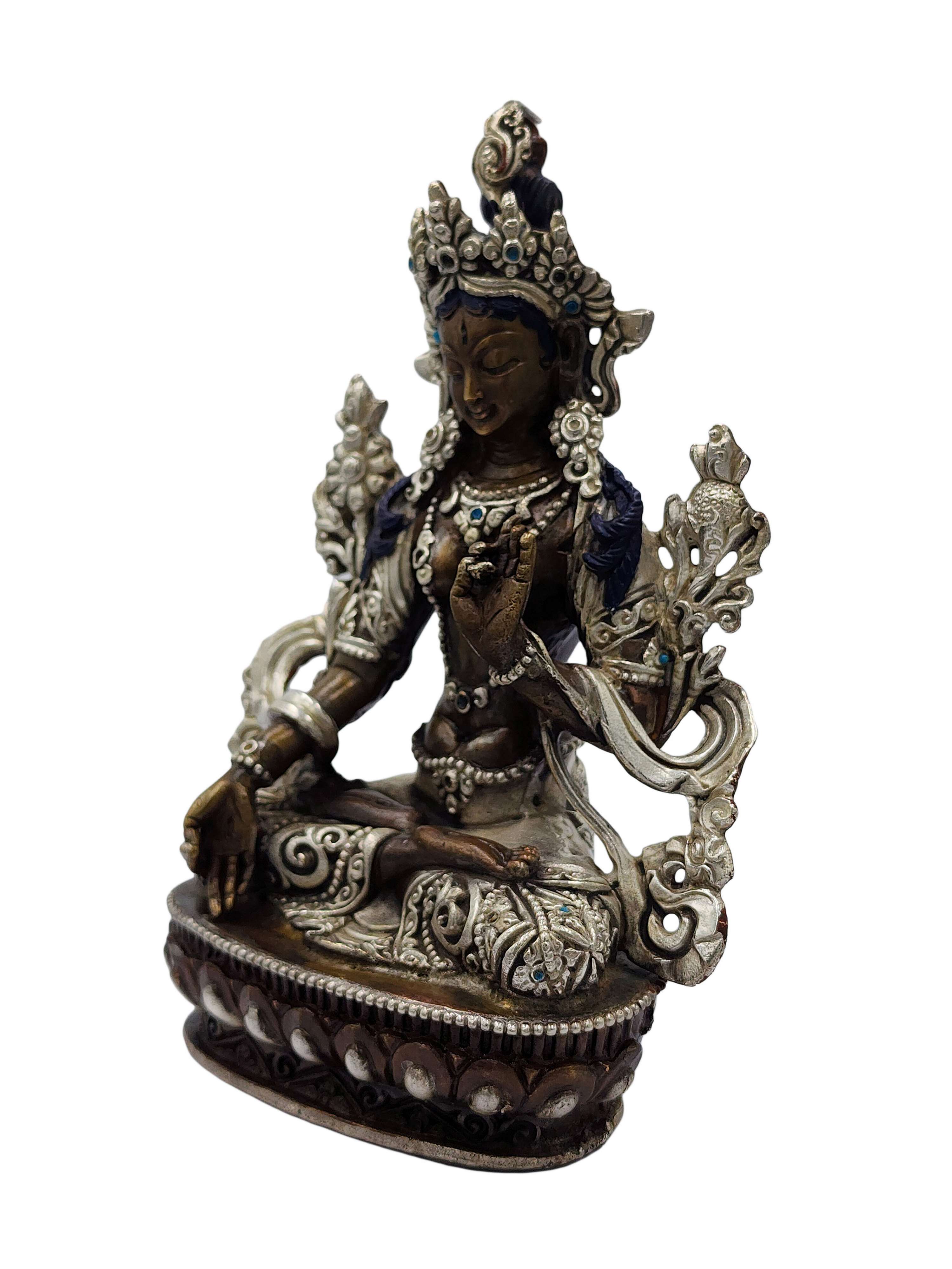 White Tara, Buddhist Miniature Statue, <span Style=