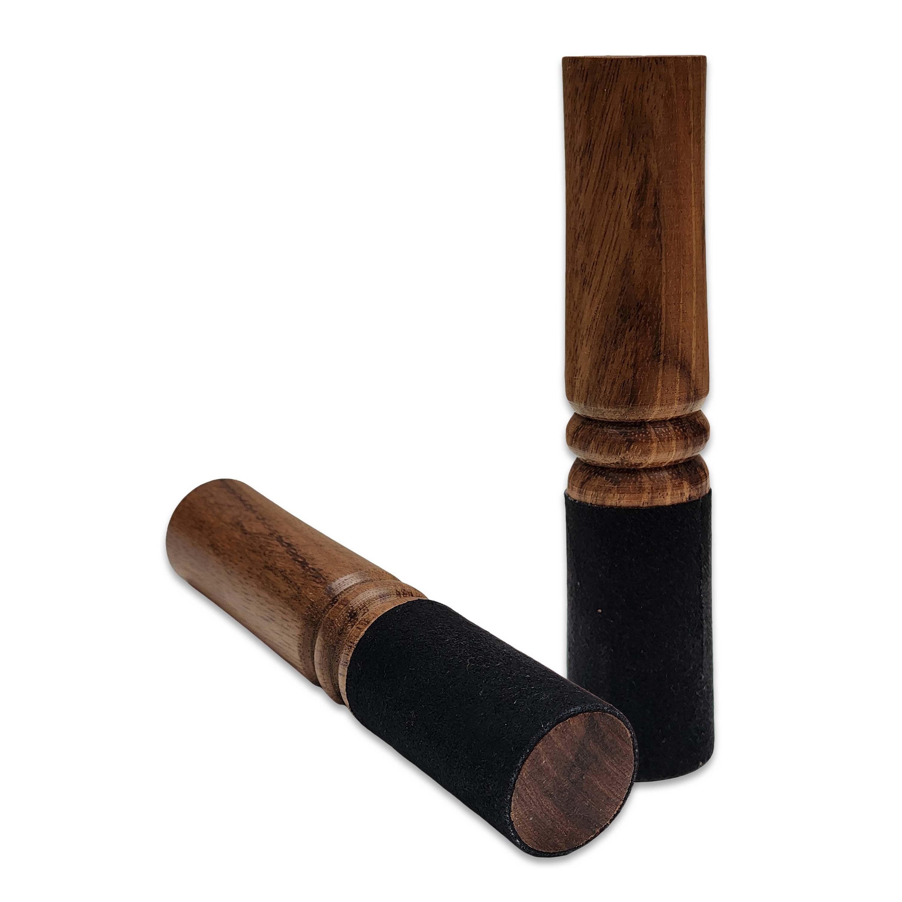 Singing Bowl Accessories, Wooden And Leather, Stroking And Playing Mallet, Extra Small