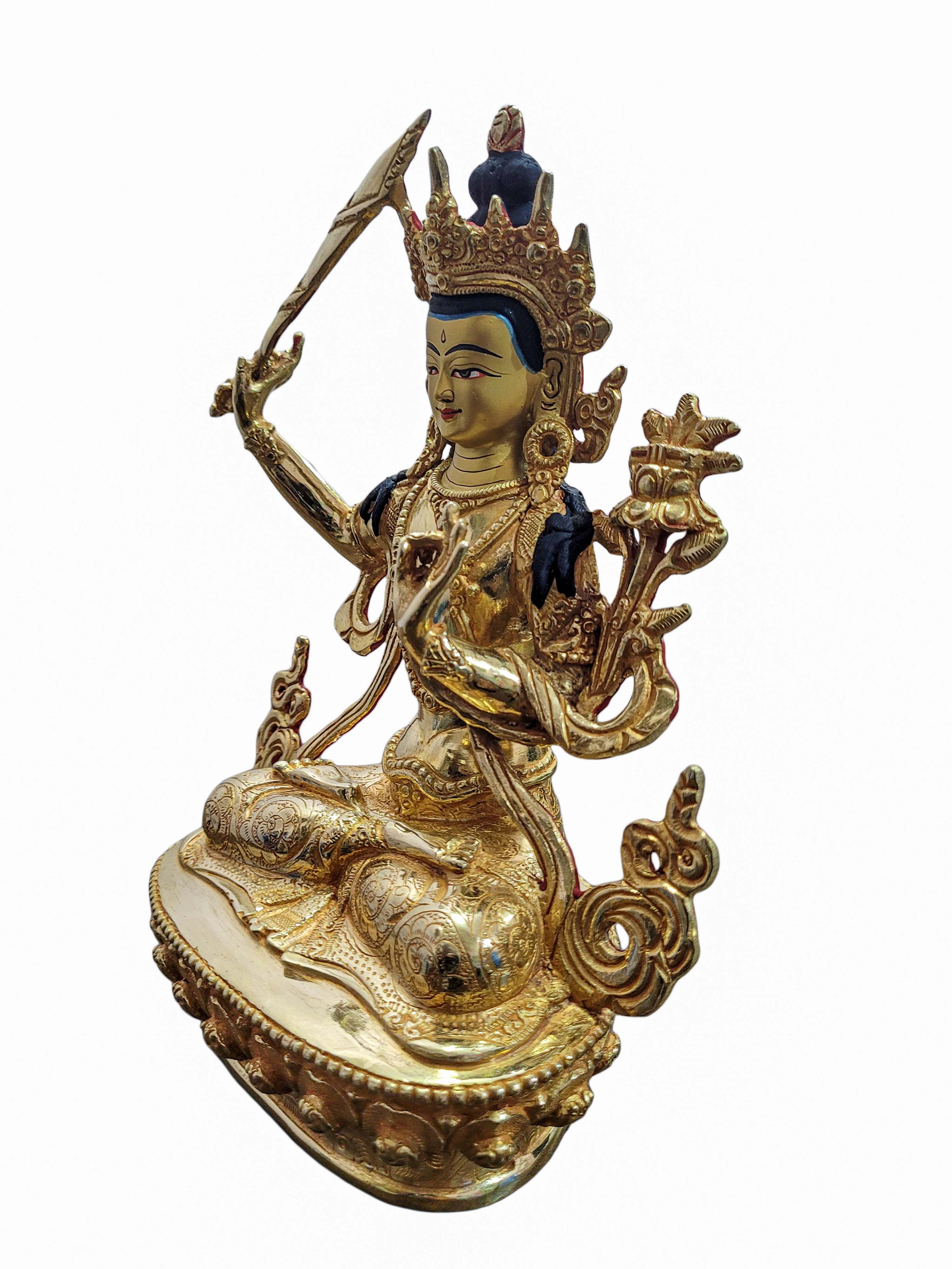 Manjushri, Buddhist Handmade Statue, <span Style=