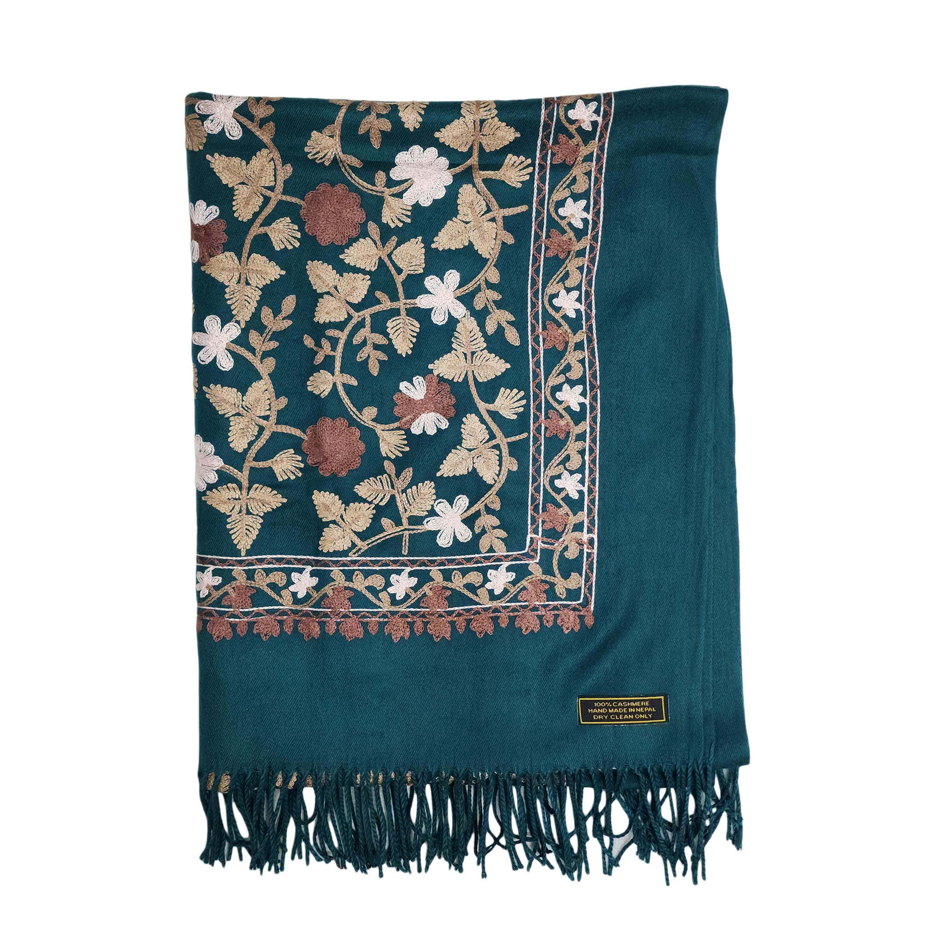 Desigener Shawl, Thick Nepali Shawl, With Heavy Embroidery, Color green