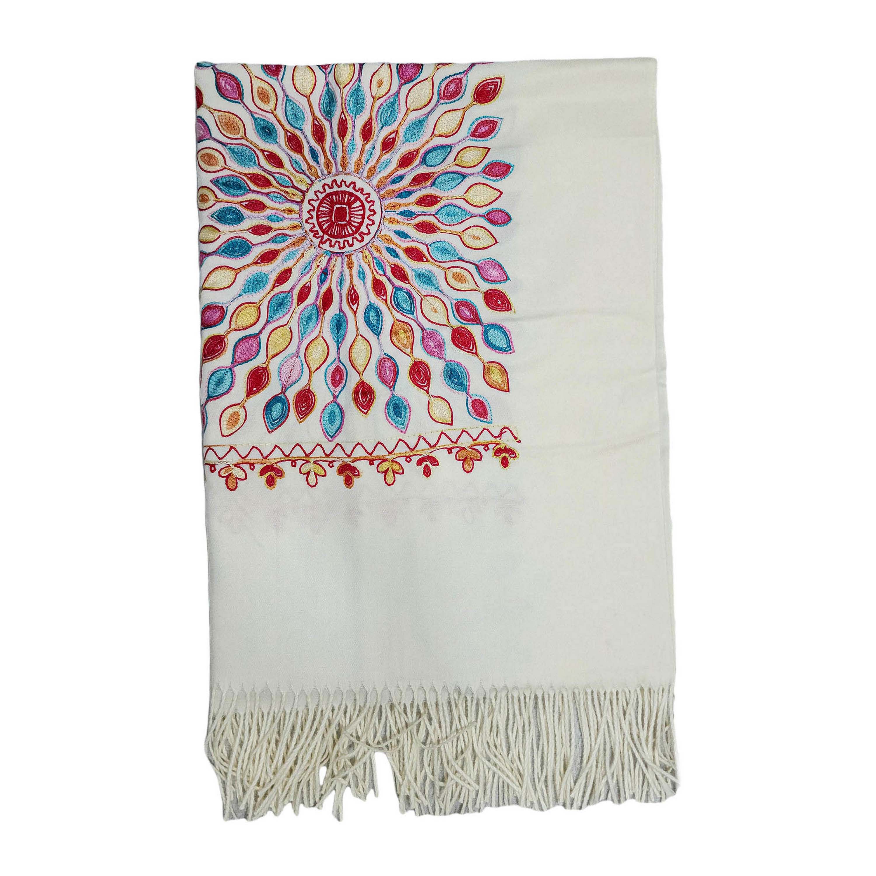 Desigener Shawl, Thick Nepali Shawl, With Heavy Embroidery, Color gray