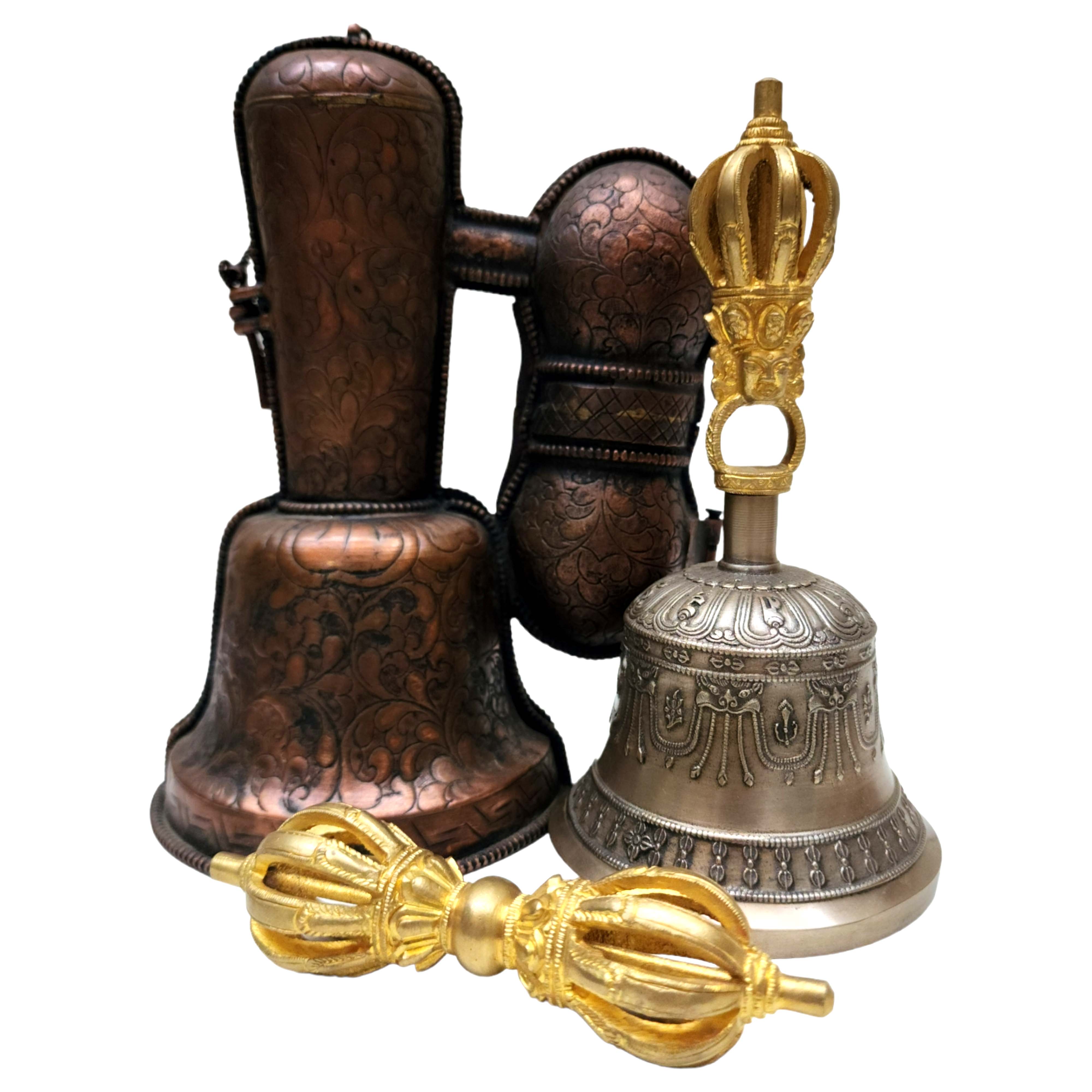 Bell And Dorje - Vajra, With metal Cover, 9 Point Bell And Dorje, dehradun Piece