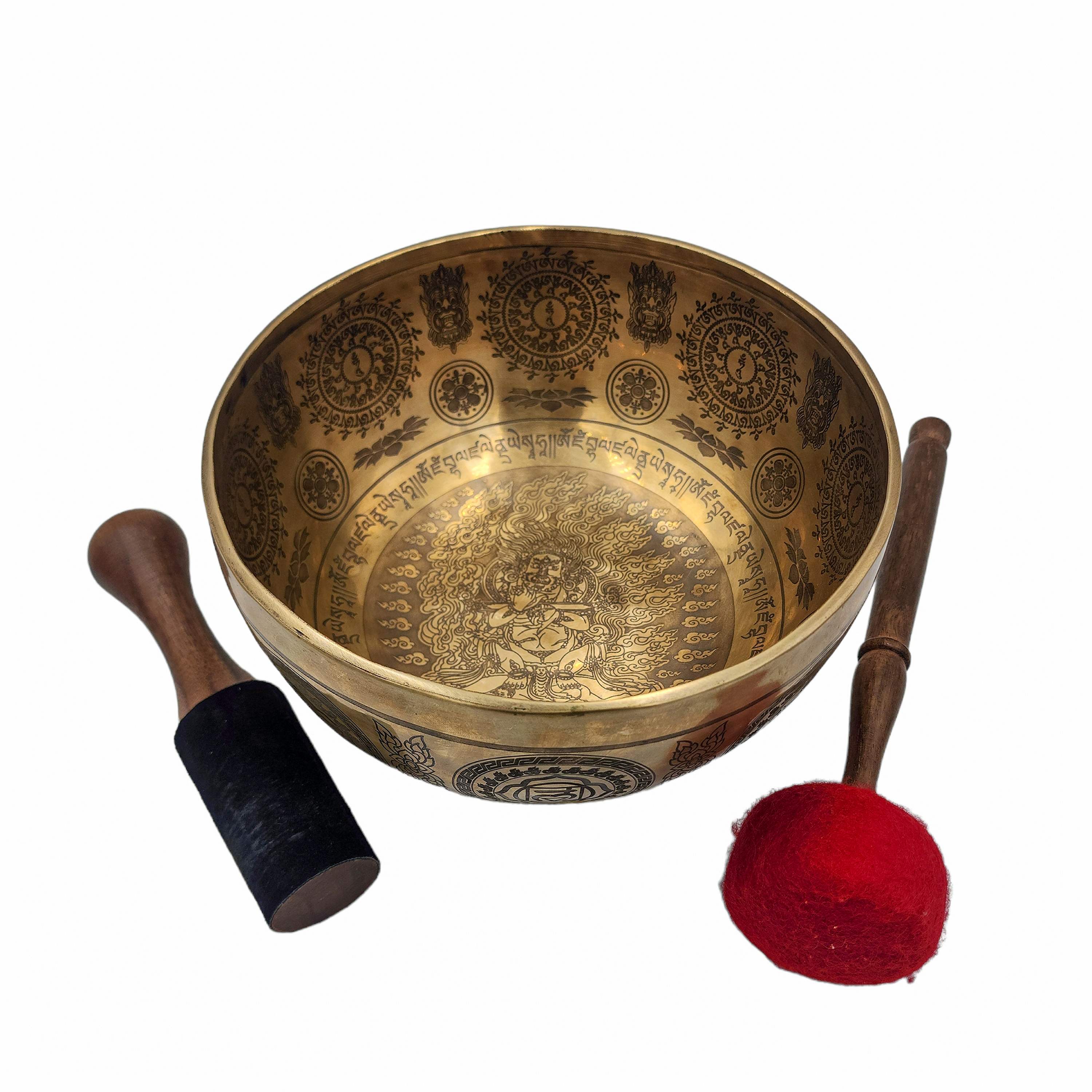 Jambati Singing Bowl, Buddhist Hand Beaten, <span Style=