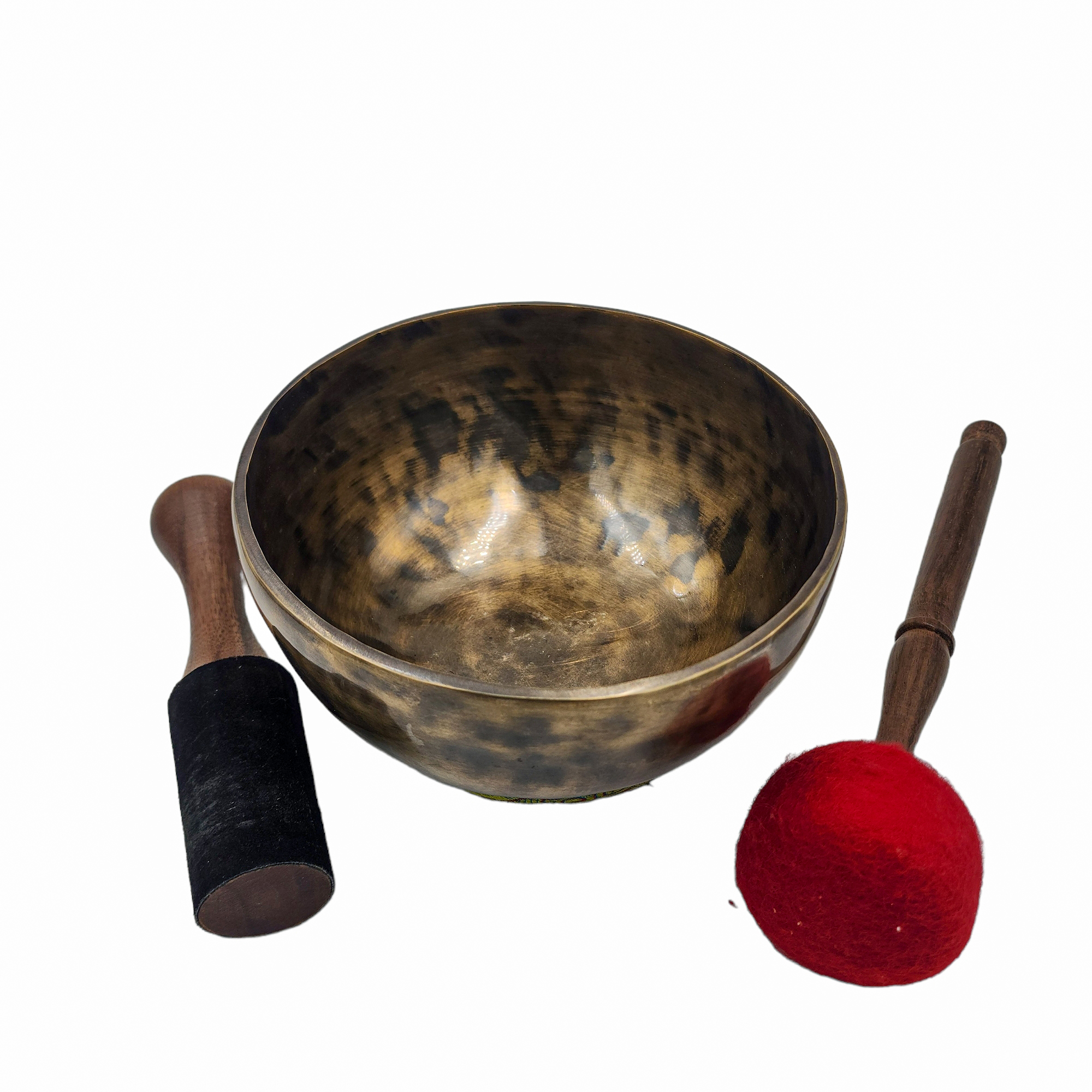 Singing Bowl, Buddhist Hand Beaten, Plain, Antique Finishing