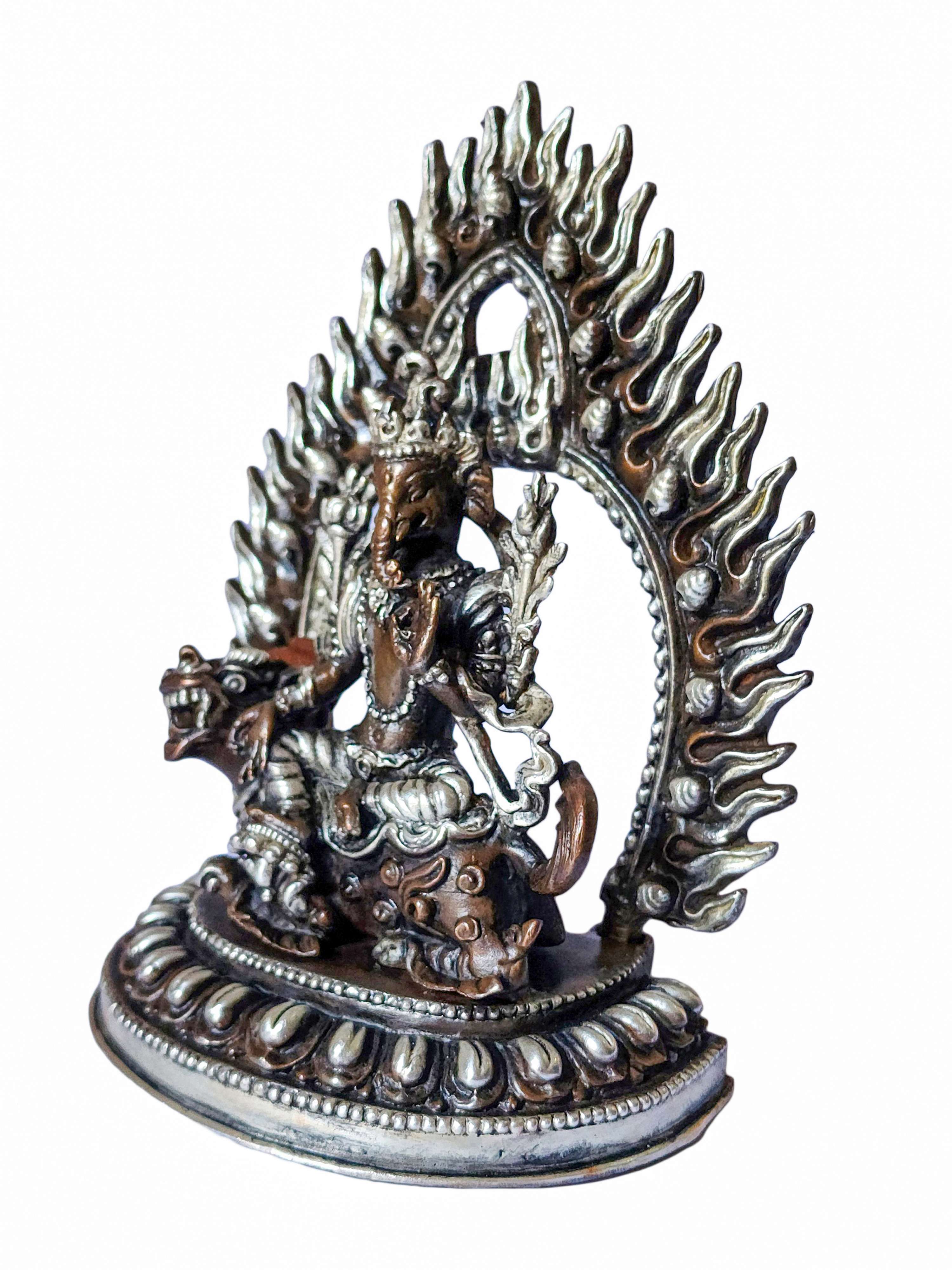 Singha Ganesh, Buddhist Miniature Statue, <span Style=