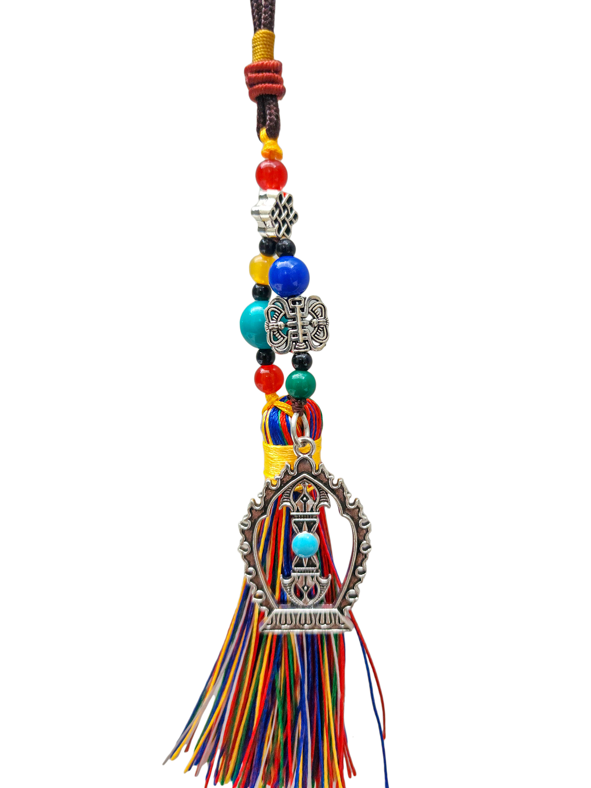 Buddhist Ritual Amulet Hanging With Dorje, For Wall, Altar, Bags And Keyring